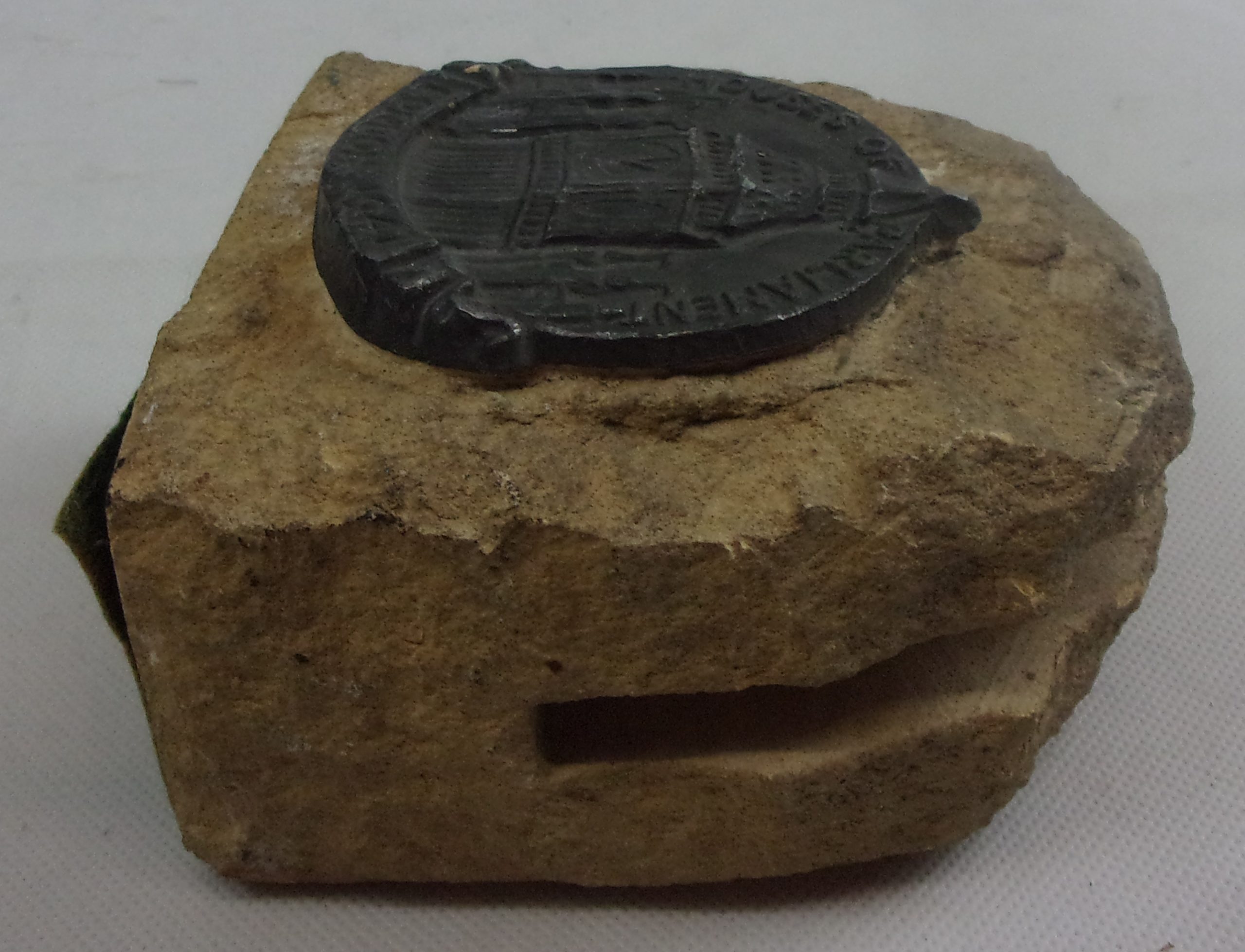 Stone Letter Rack Made From 1941 Houses Of Parliament Rubble - Image 2