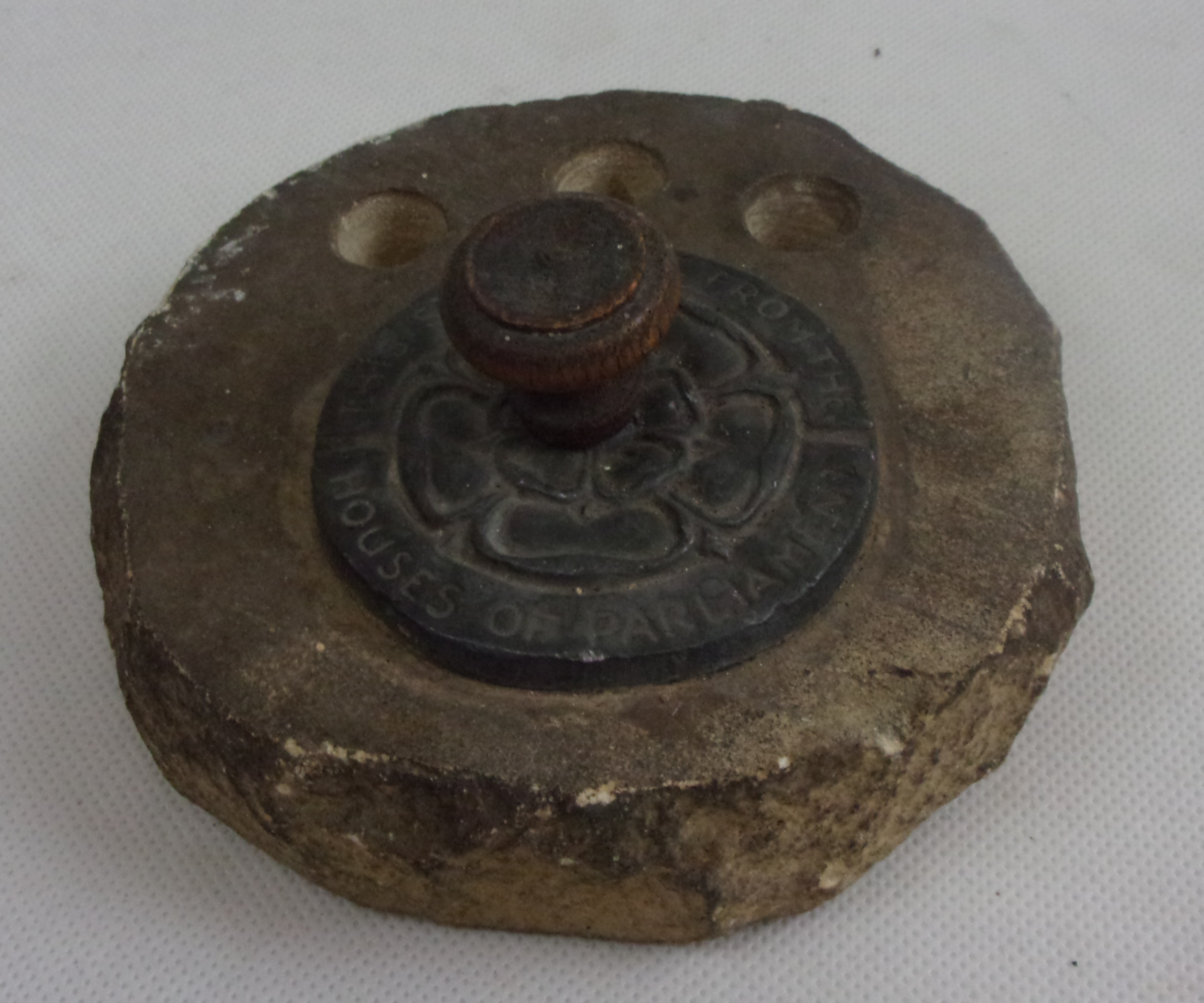 Stone Pen Stand Made From 1941 Houses Of Parliament Rubble
