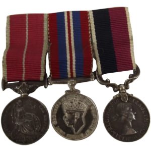 Trio Of MBE, WW2 War Medal And RAF Long Service Miniature Medals