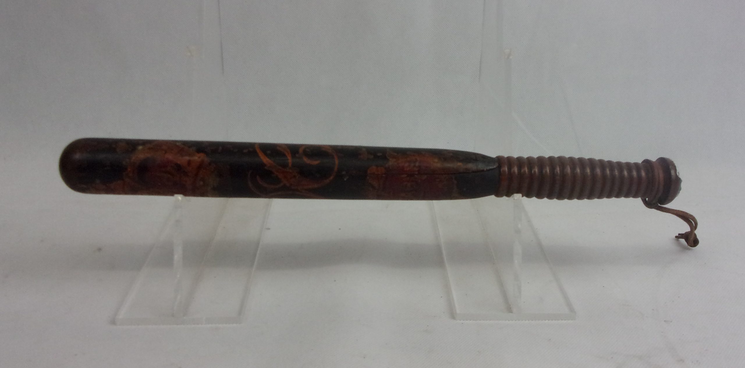 Victorian Constables Hardwood Truncheon With Queen Victoria's Cypher