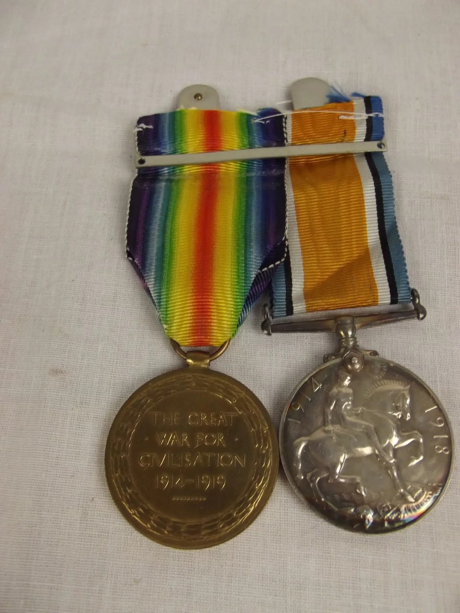 WW1 Medal Pair Private J. D. Watson Labour Corps - Image 3