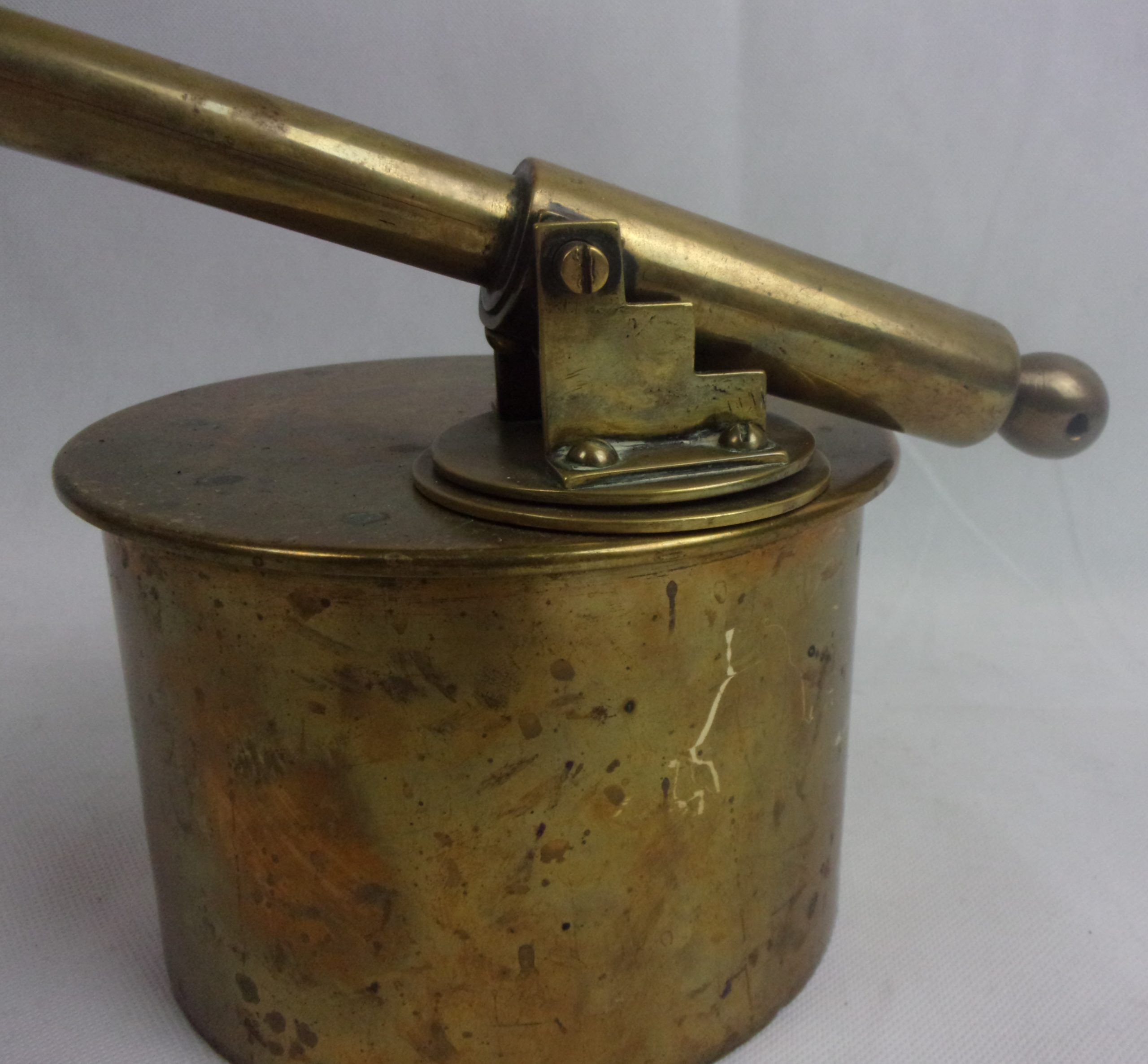 WW1 Trench Art Brass German Railway Gun Signal Cannon - Image 5