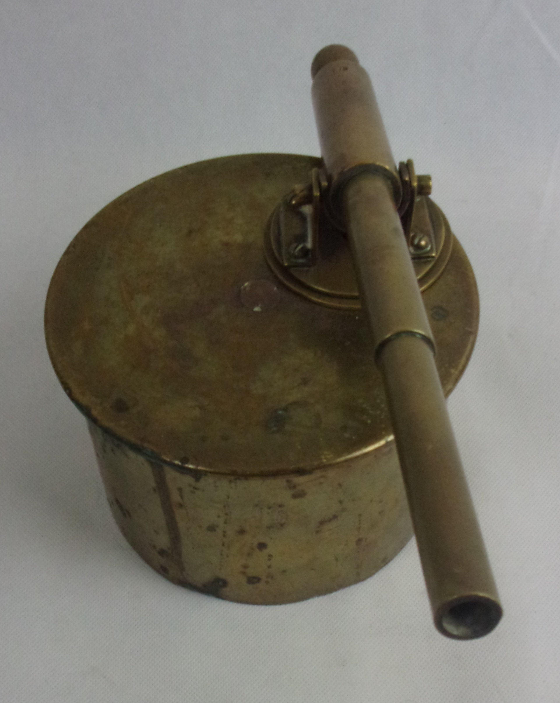 WW1 Trench Art Brass German Railway Gun Signal Cannon - Image 6