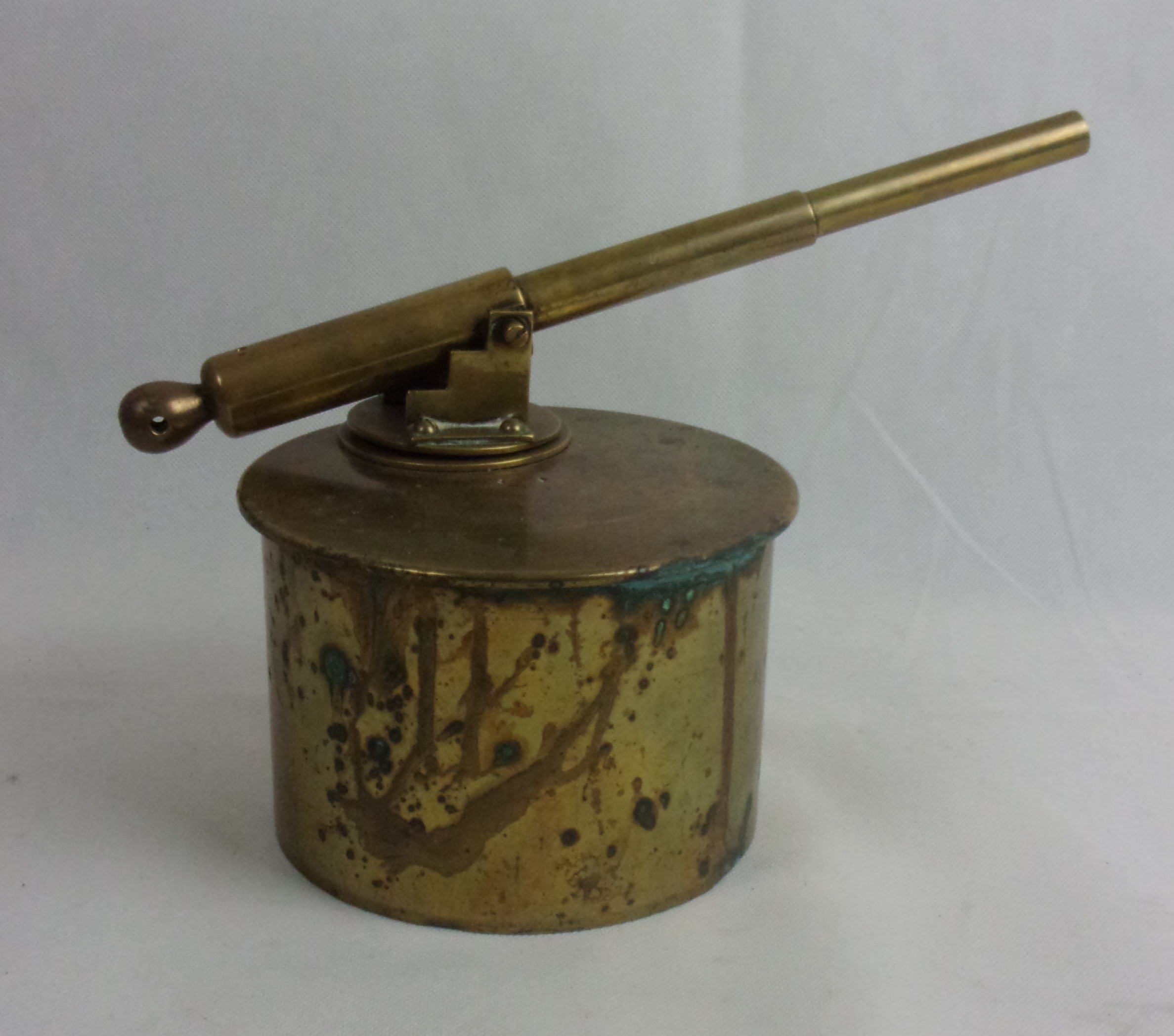 WW1 Trench Art Brass German Railway Gun Signal Cannon - Image 2