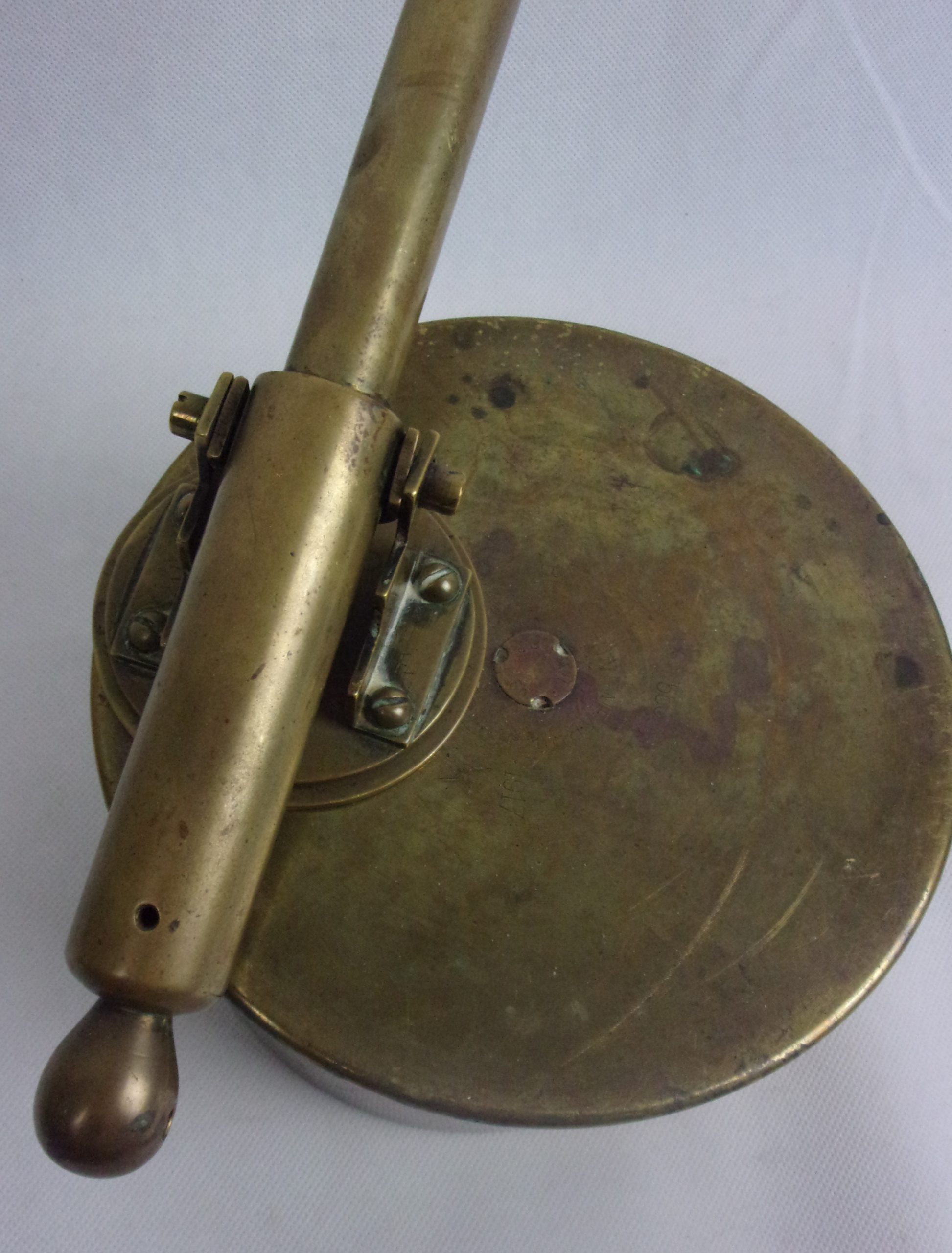 WW1 Trench Art Brass German Railway Gun Signal Cannon - Image 4