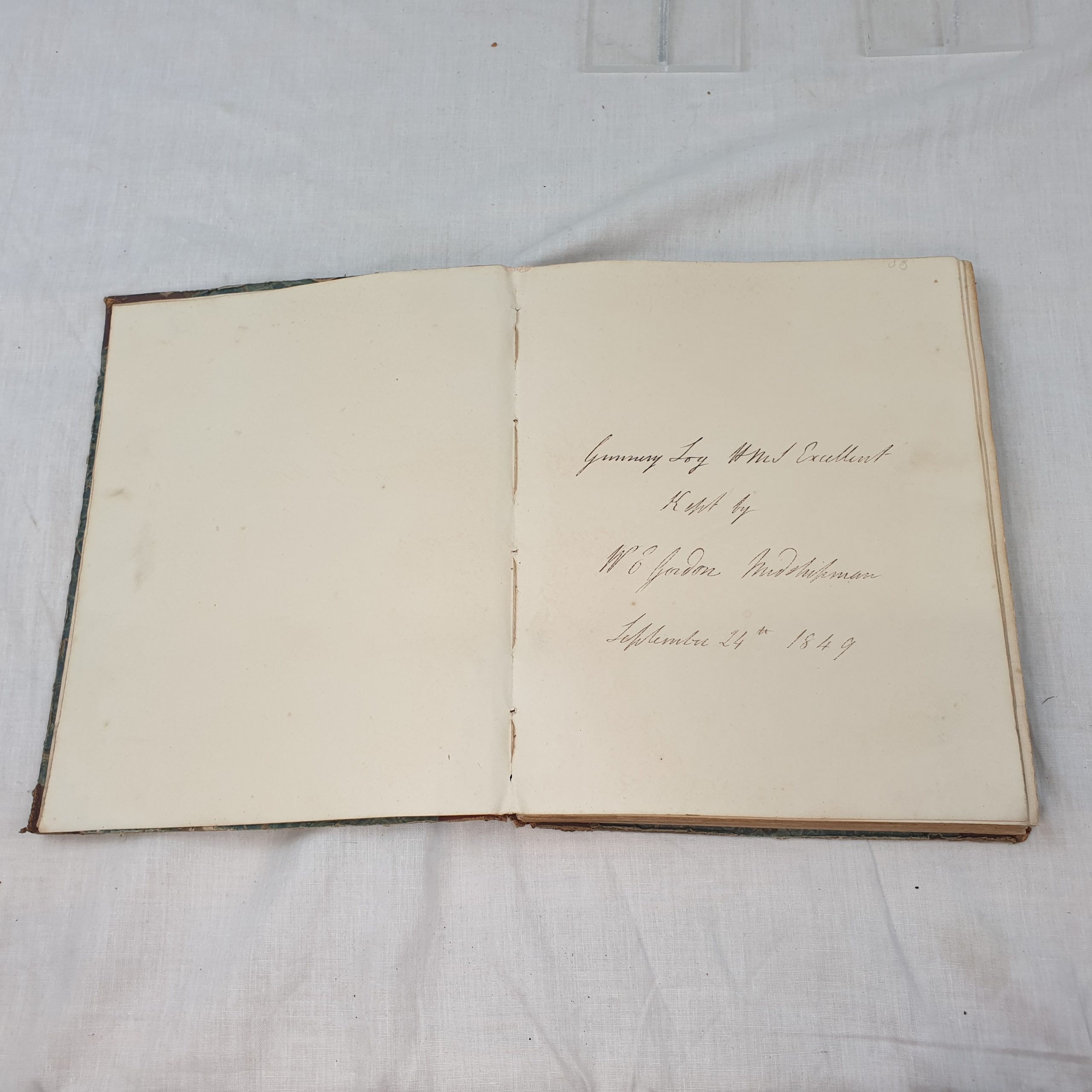 1849 Midshipman's Gunnery Log Book From HMS Excellent