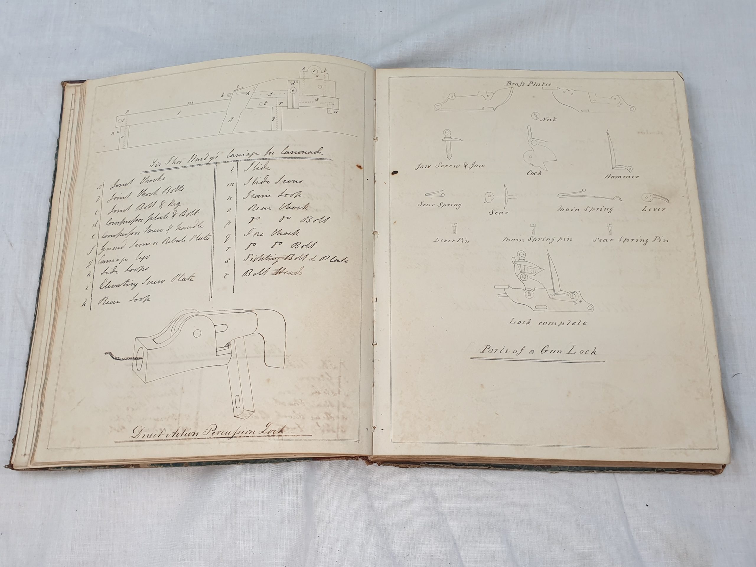 1849 Midshipman's Gunnery Log Book From HMS Excellent - Image 9