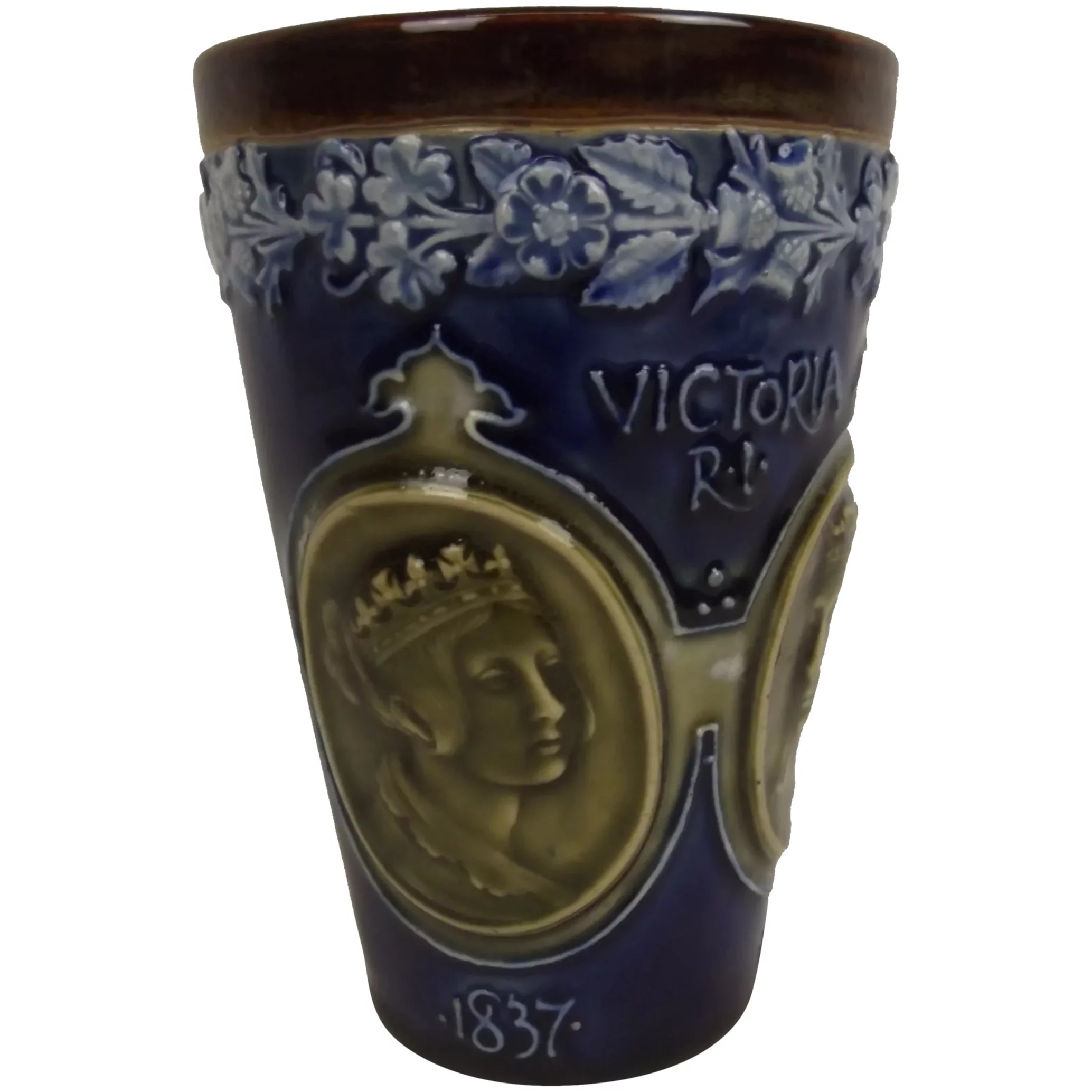 1897 Queen Victoria Diamond Jubilee Lambeth Beaker