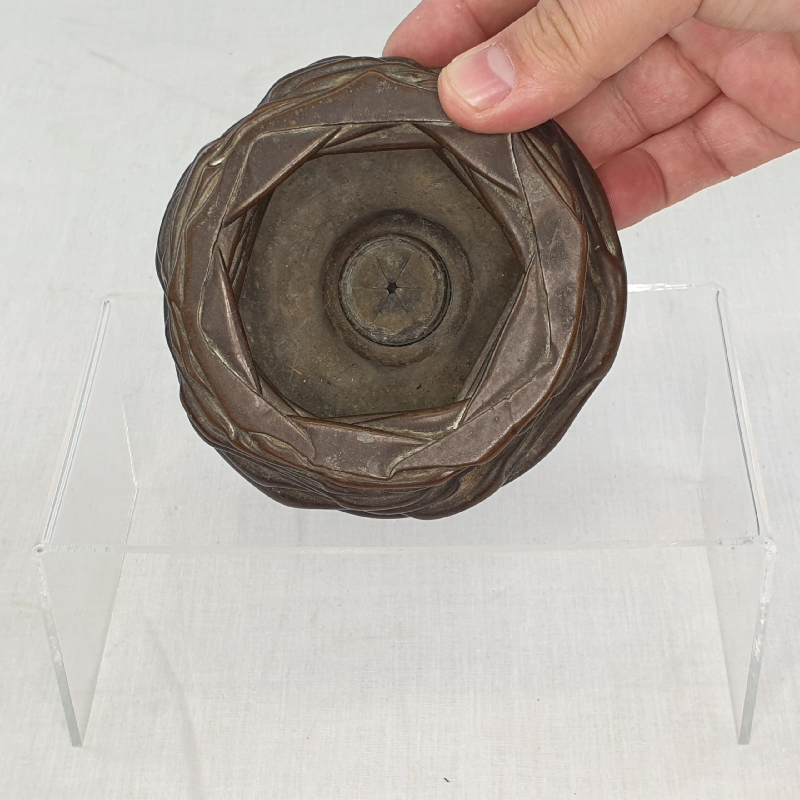 1918 18 Pounder Trench Art Compressed Brass Shell Case - Image 2