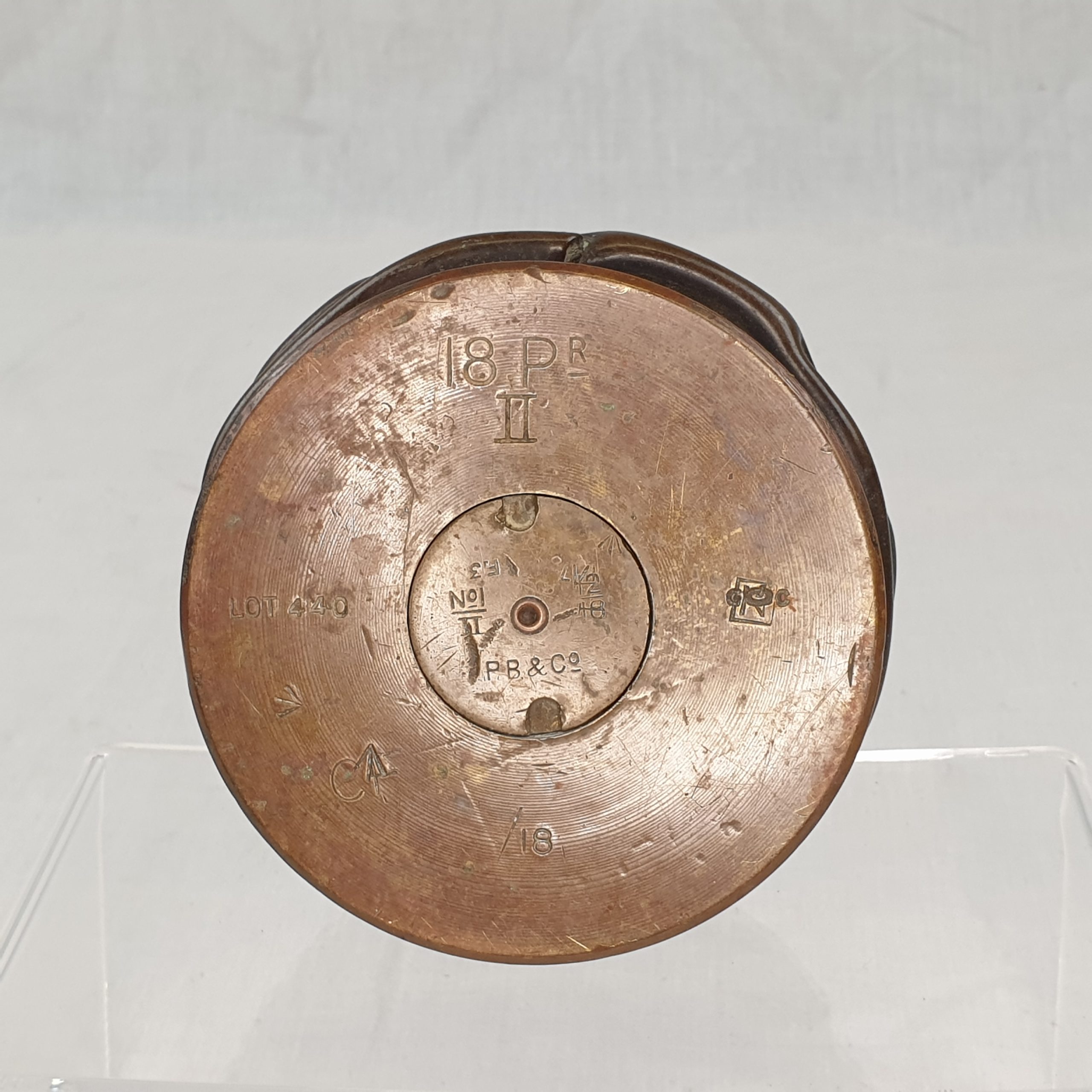 1918 18 Pounder Trench Art Compressed Brass Shell Case - Image 5