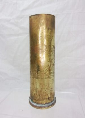 1942 Trench Art 40mm Bofors Shell Case Engraved C S Pacific 1945