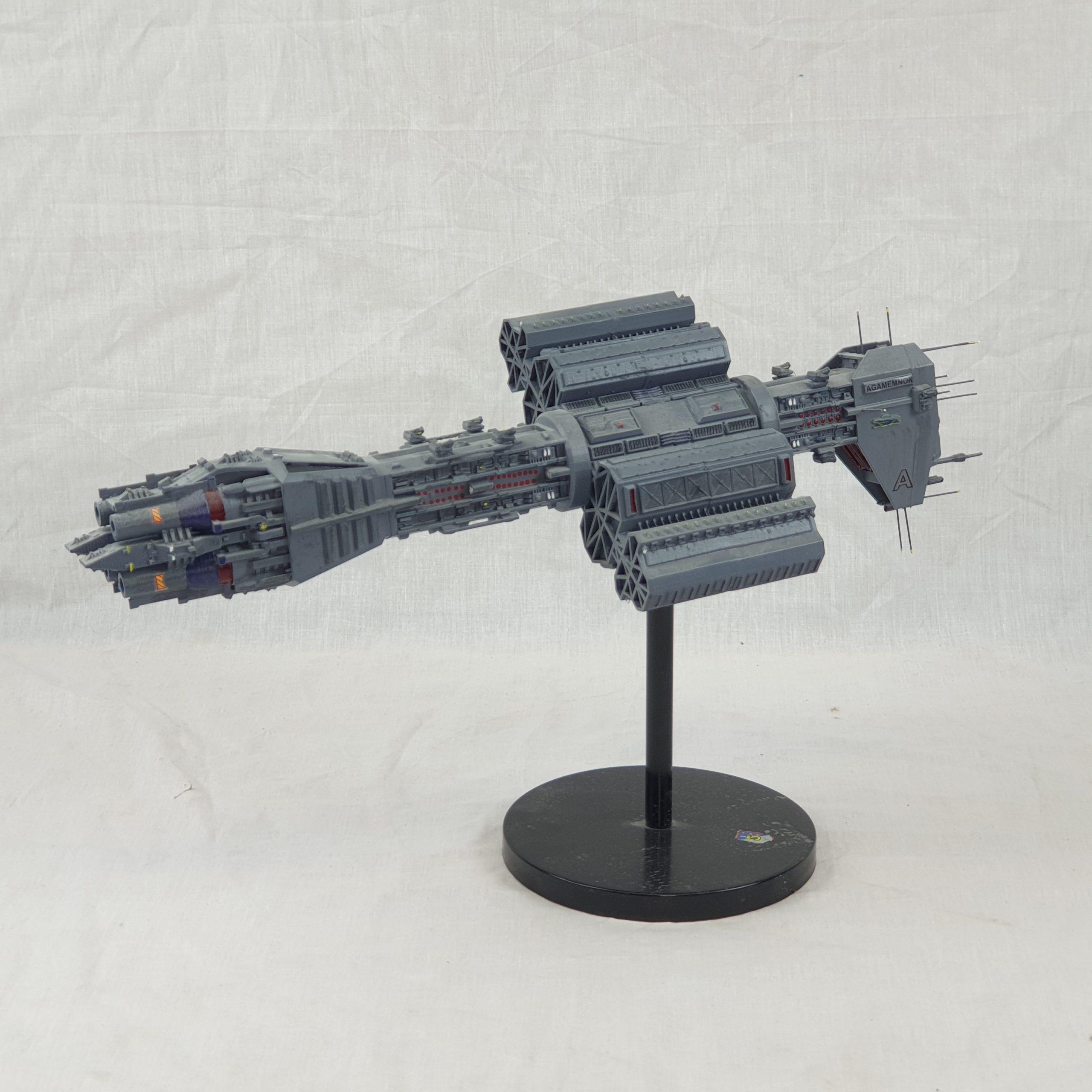 3D Printed Handbuilt And Painted Model Of The Babylon 5 Agamemnon Omega-Class Destroyer - Image 3