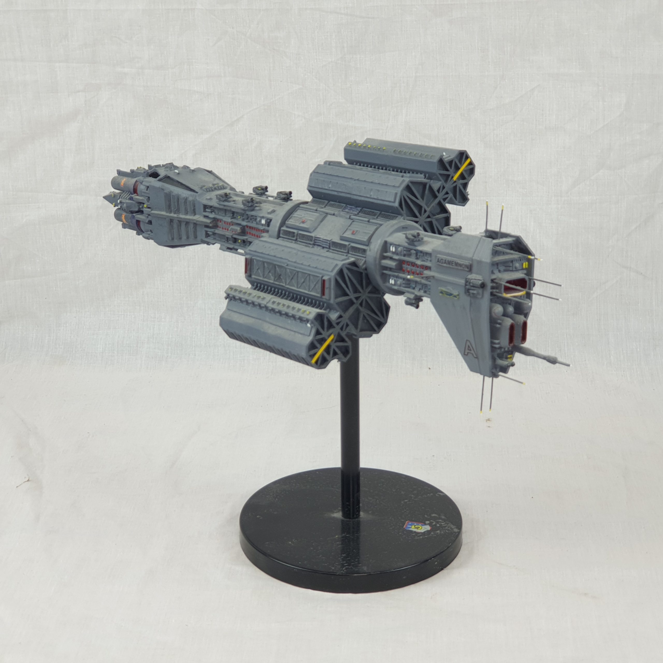 3D Printed Handbuilt And Painted Model Of The Babylon 5 Agamemnon Omega-Class Destroyer - Image 4