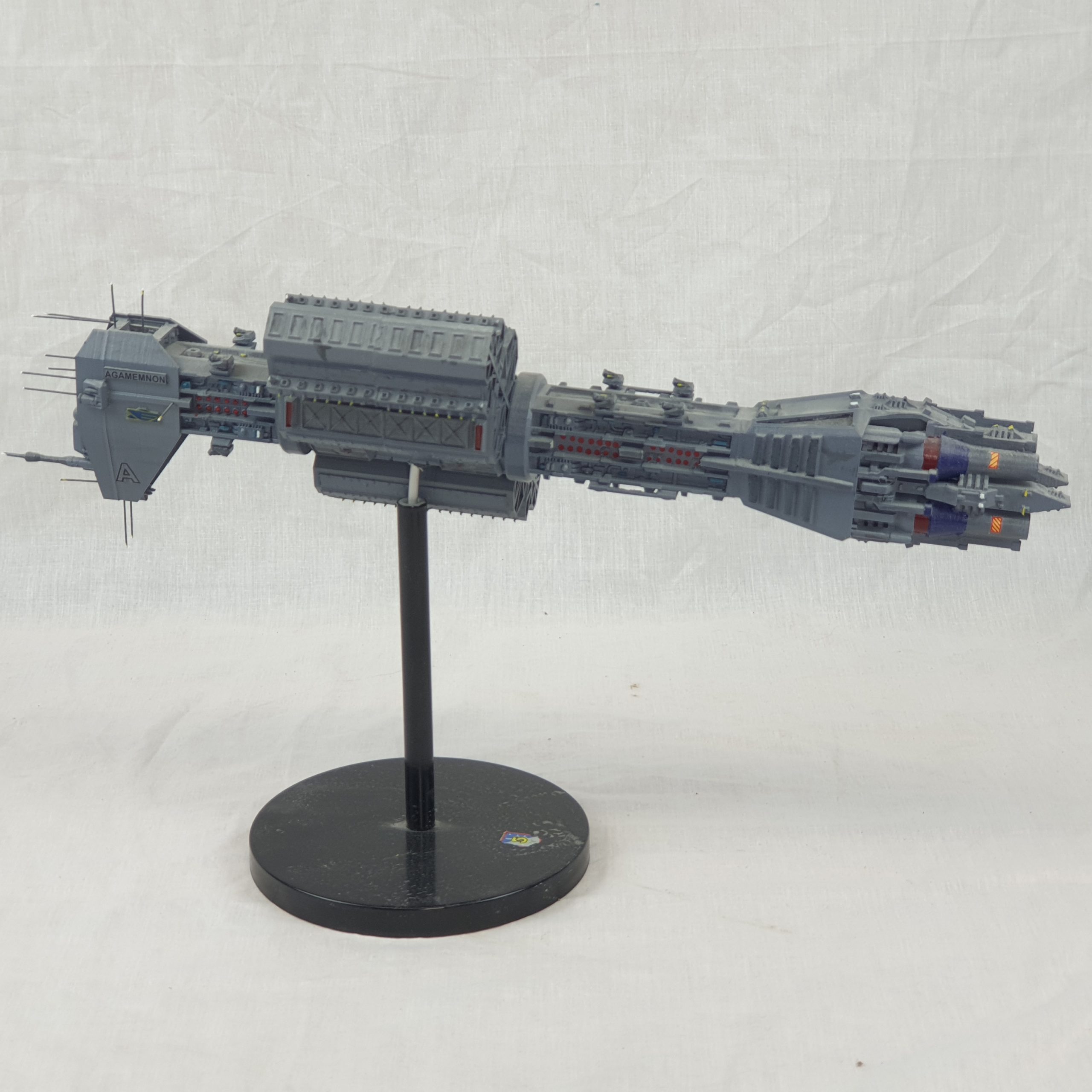 3D Printed Handbuilt And Painted Model Of The Babylon 5 Agamemnon Omega-Class Destroyer - Image 2