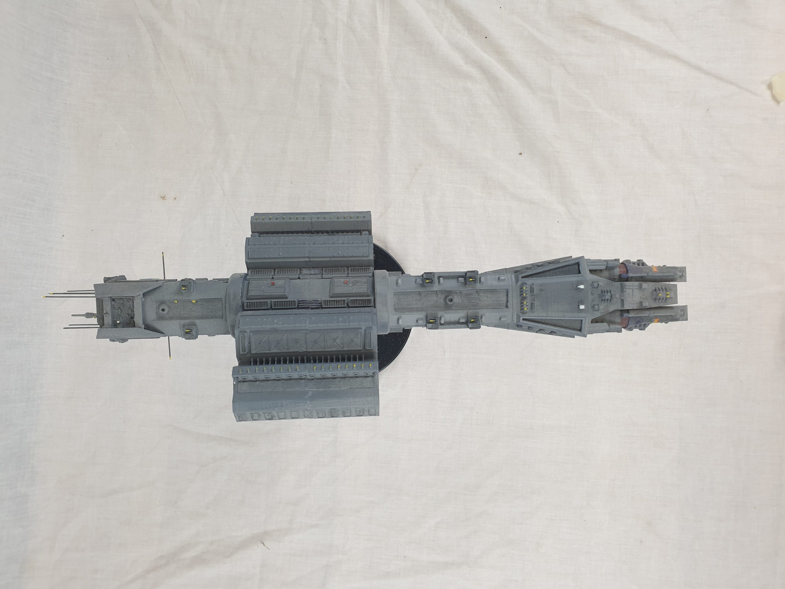 3D Printed Handbuilt And Painted Model Of The Babylon 5 Agamemnon Omega-Class Destroyer - Image 11