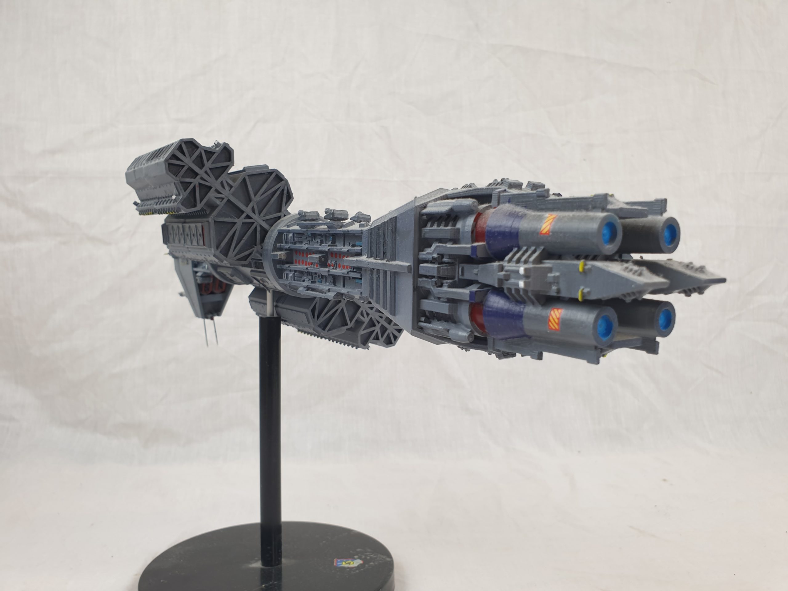 3D Printed Handbuilt And Painted Model Of The Babylon 5 Agamemnon Omega-Class Destroyer - Image 10