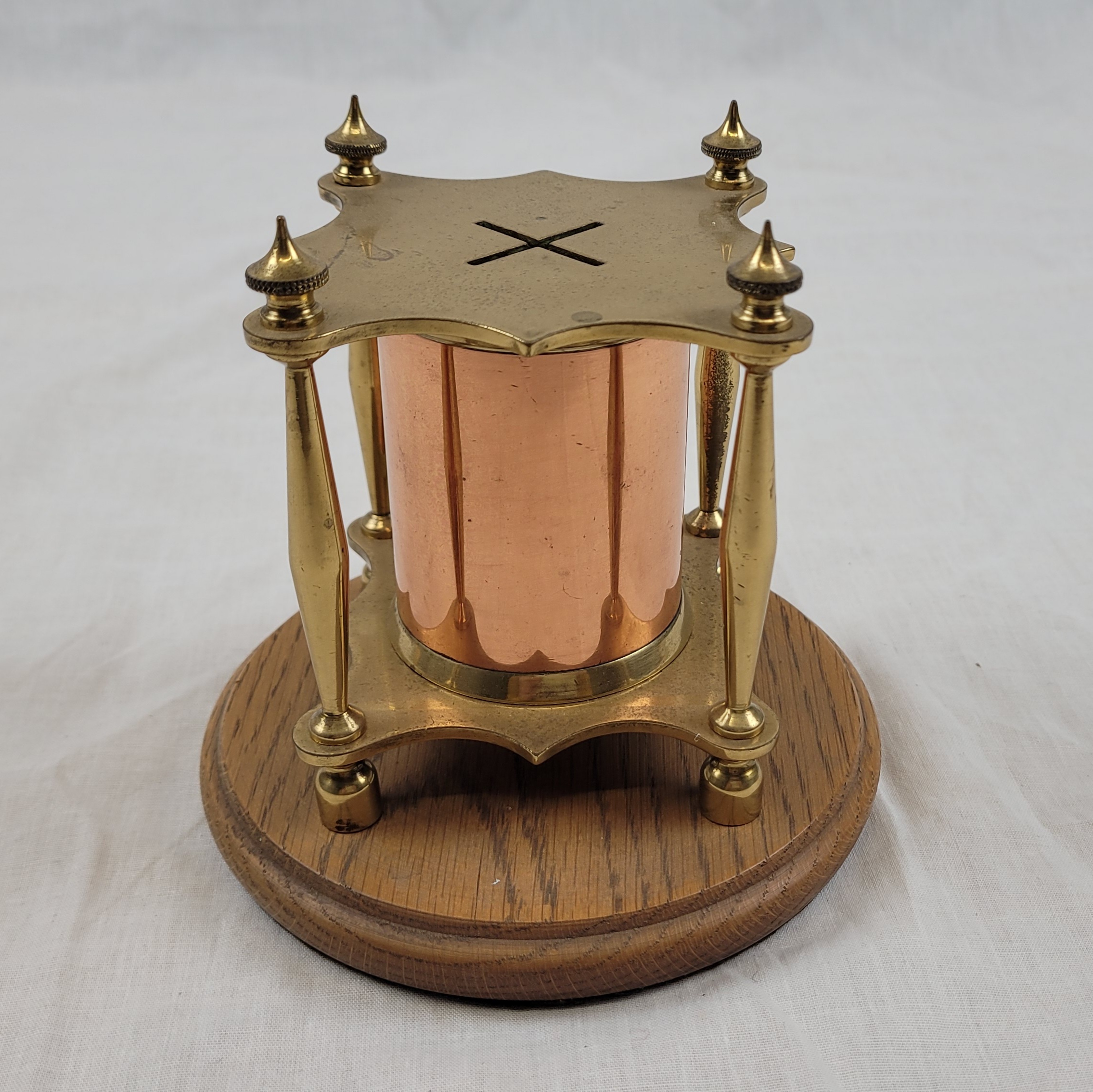 Heavy Brass And Copper Trench Art Type Money Box