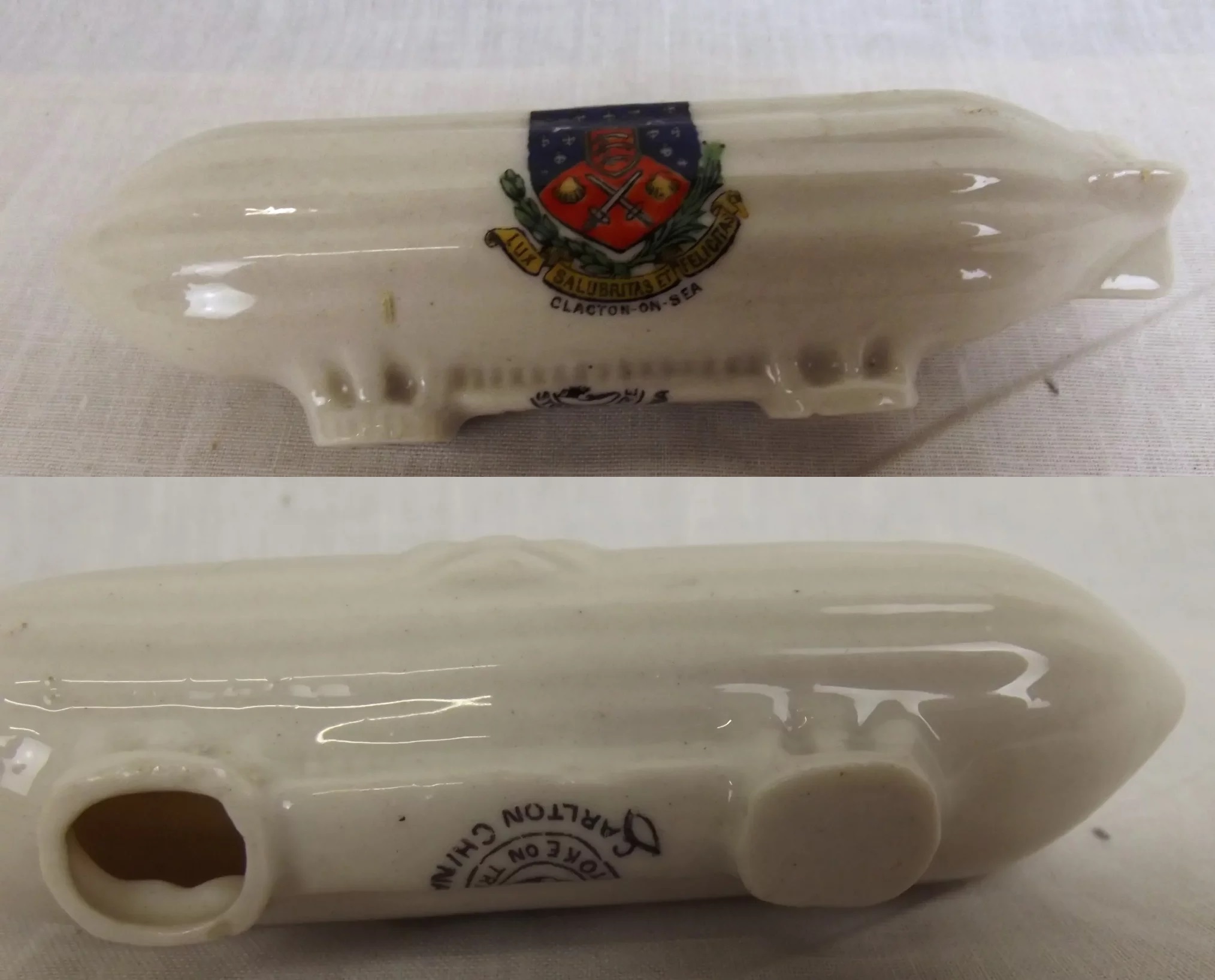 Carlton Crested China WW1 Zeppelin With Clacton-On-Sea Crest - Image 5