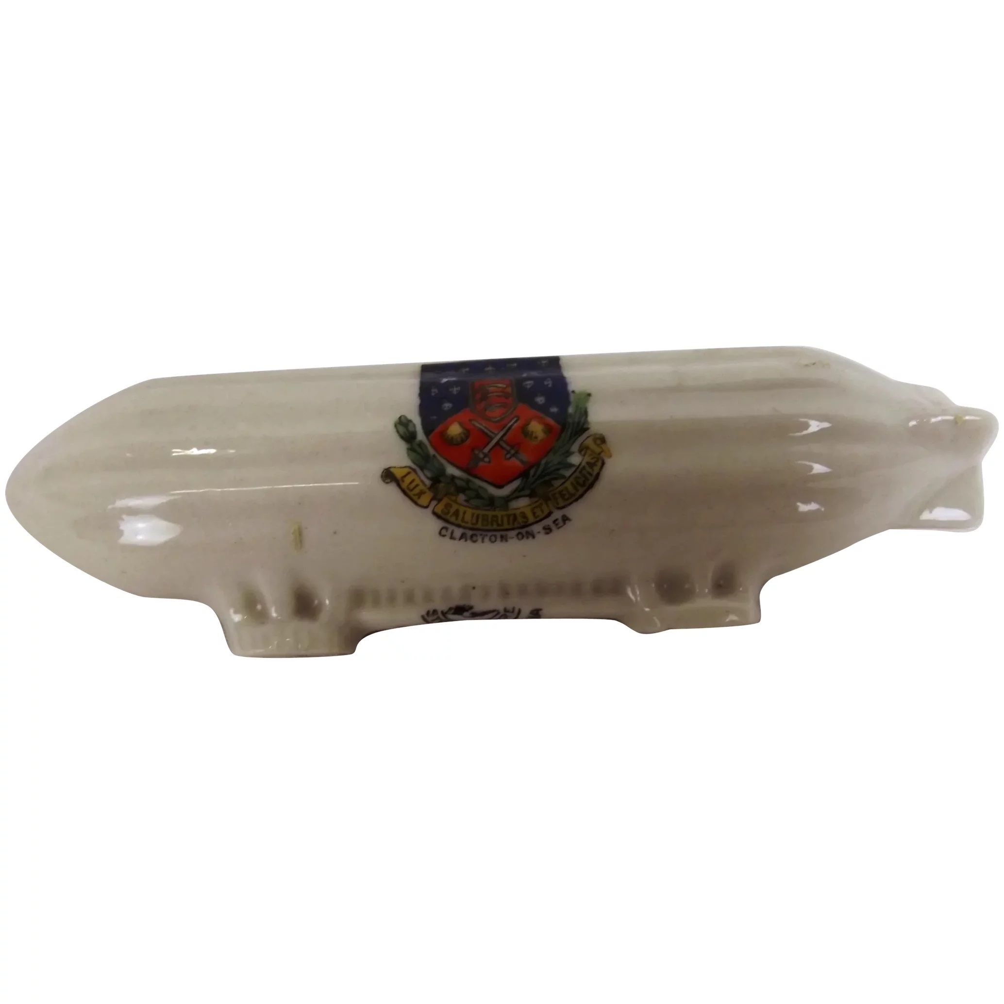 Carlton Crested China WW1 Zeppelin With Clacton-On-Sea Crest