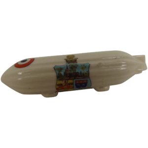 Carlton Crested China WW1 Zeppelin With Wingham Crest