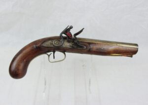 Circa 1780 Irish Whitney Of Cork Manstopper Flintlock Pistol