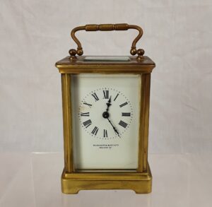 Circa 1870 Elkington & Co. Ltd. Brass Carriage Clock