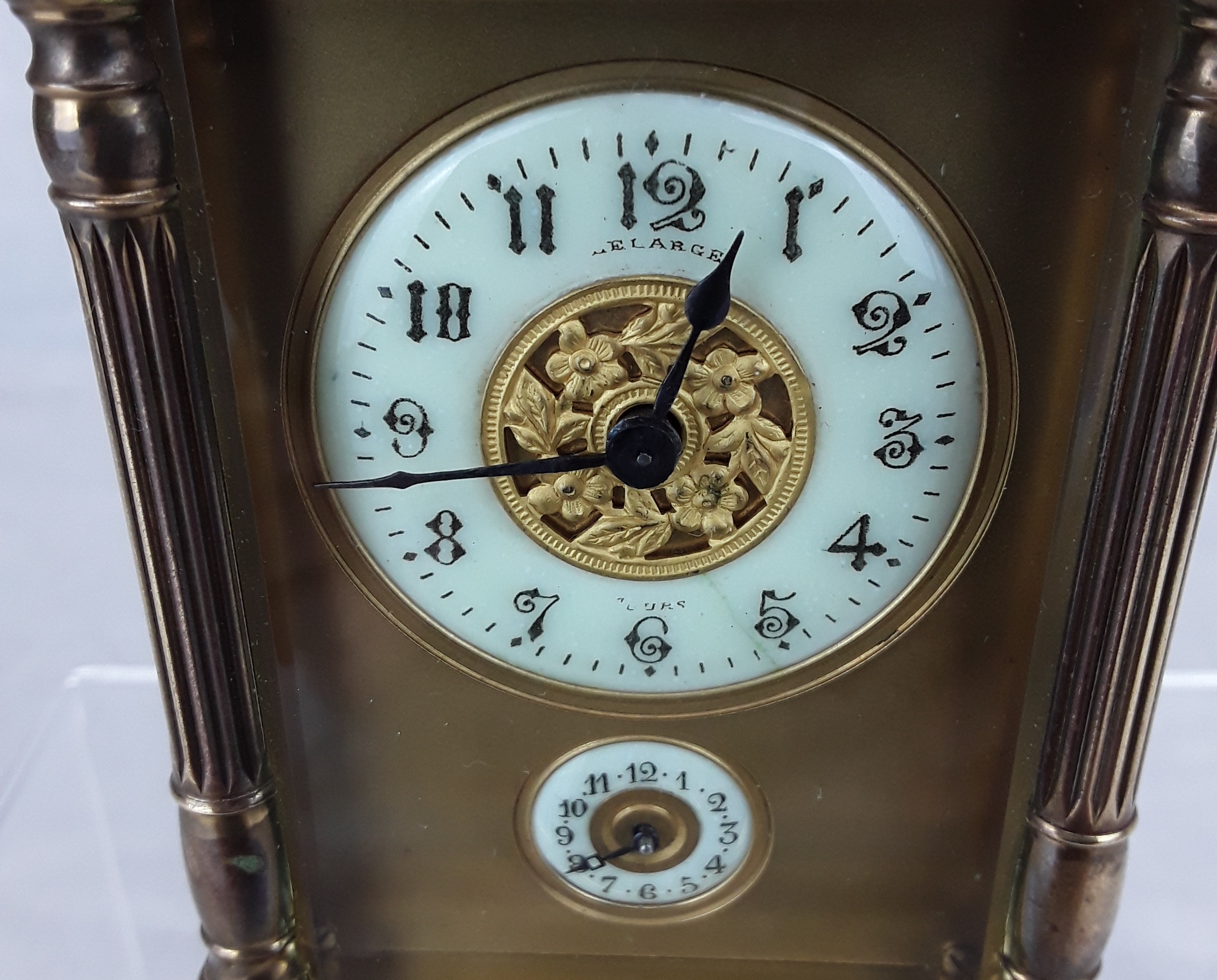 Circa 1895 Fine French Diette Hour Carriage Alarm Clock - Image 2