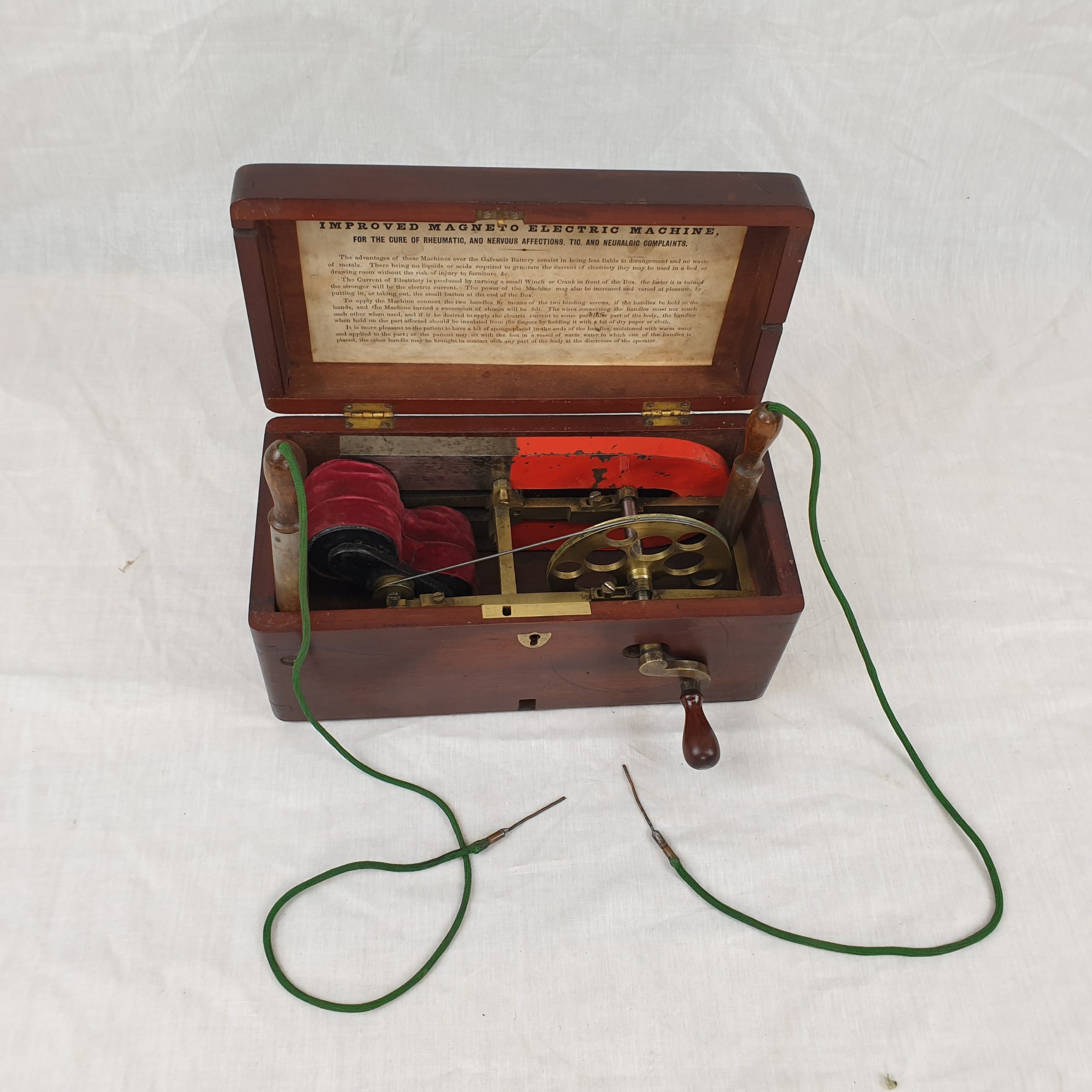 Circa 1860 Chadburn Brothers Improved Electric Machine For Curing Nervous Diseases