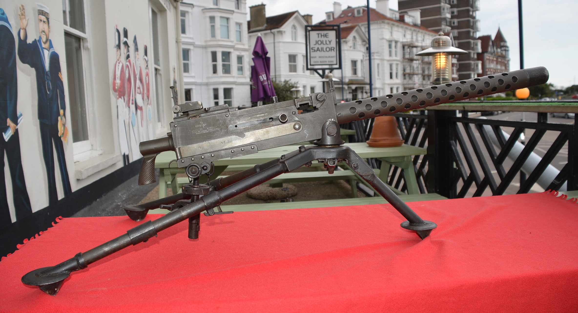 WW2 Browning .30 Cal M1919A4 Macine Gun On 1942 Original Tripod - Image 2