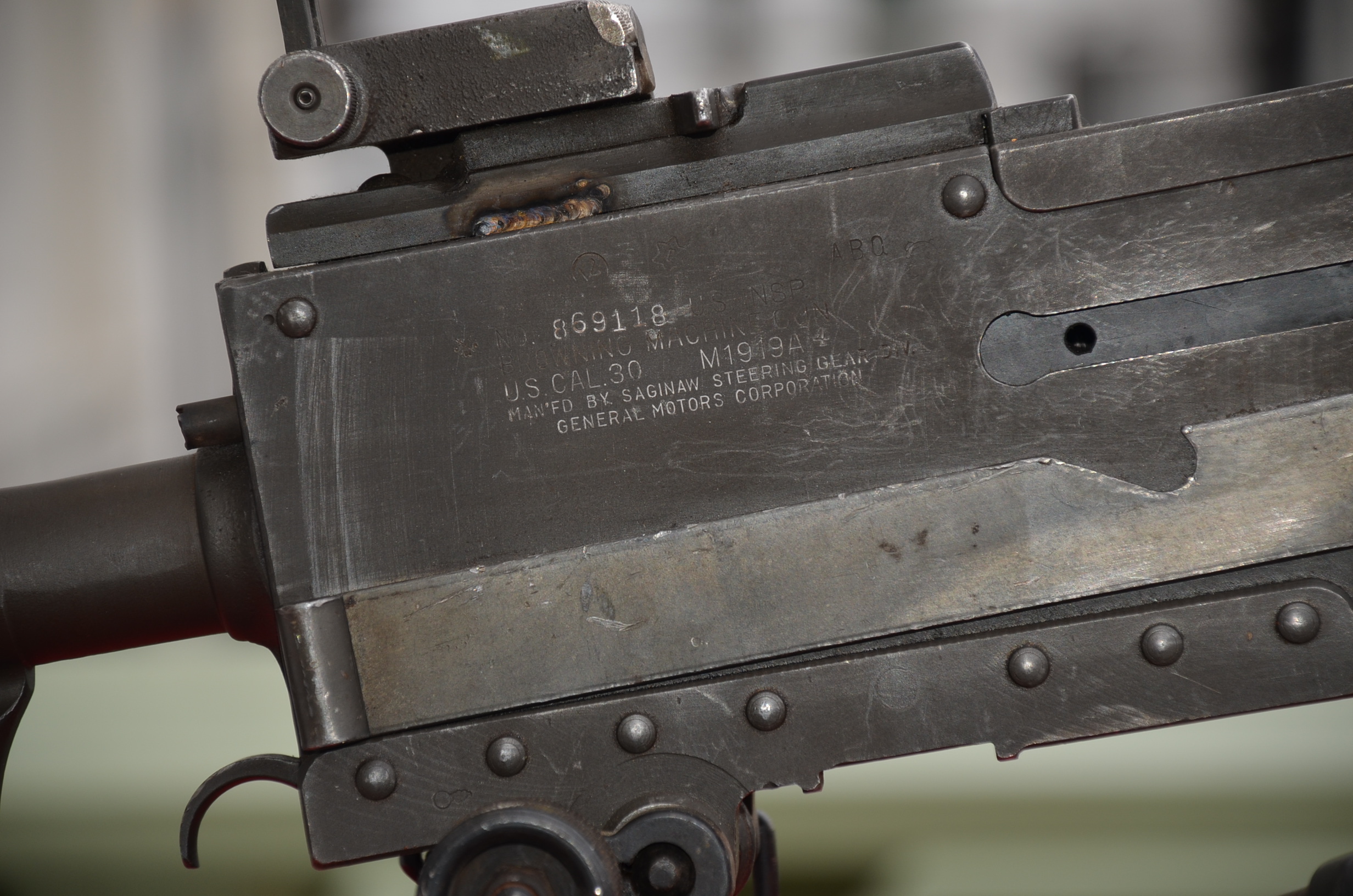 WW2 Browning .30 Cal M1919A4 Macine Gun On 1942 Original Tripod - Image 3