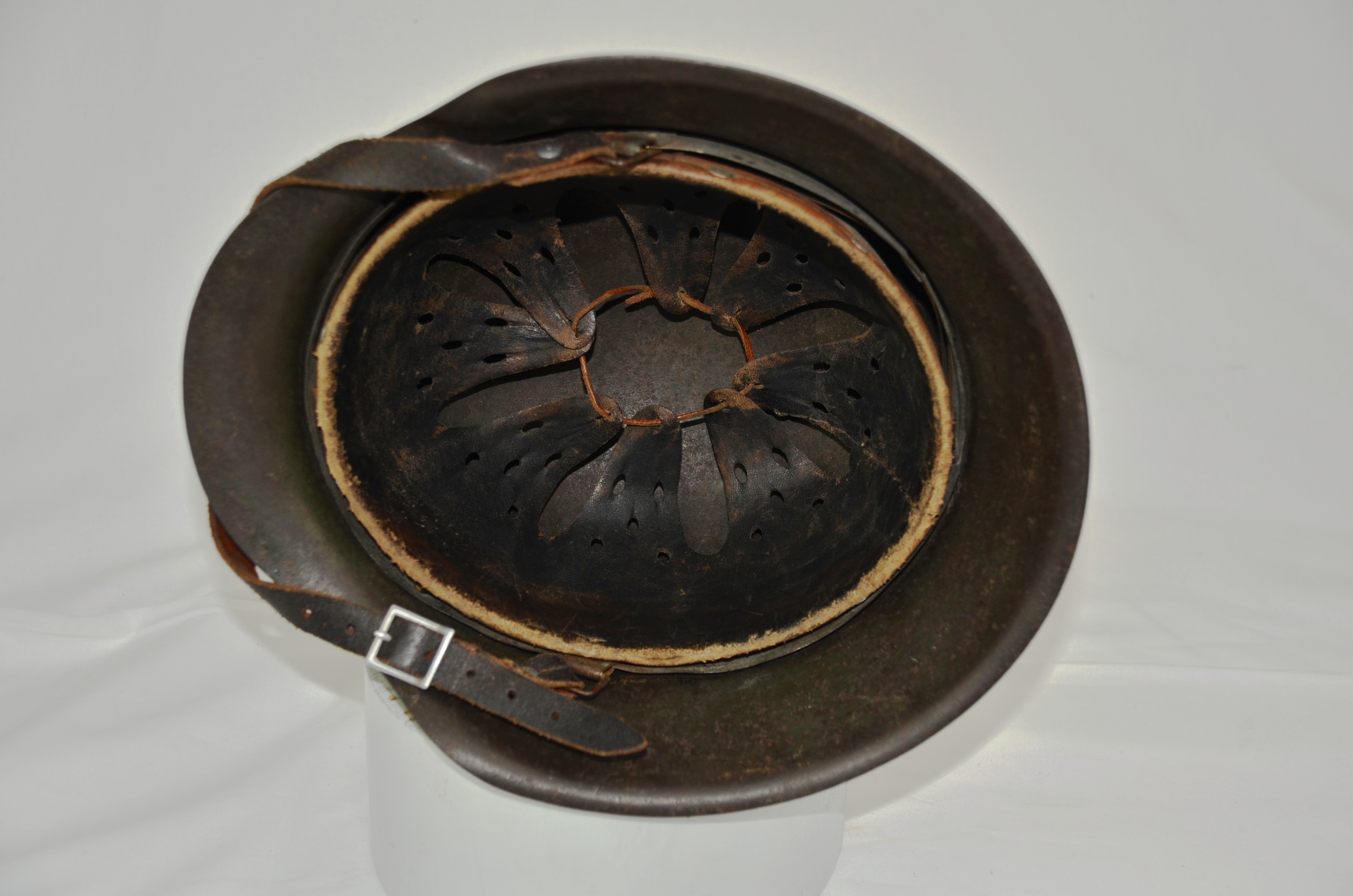 Nazi M42 SS Parade Helmet In Black Gloss - Image 9