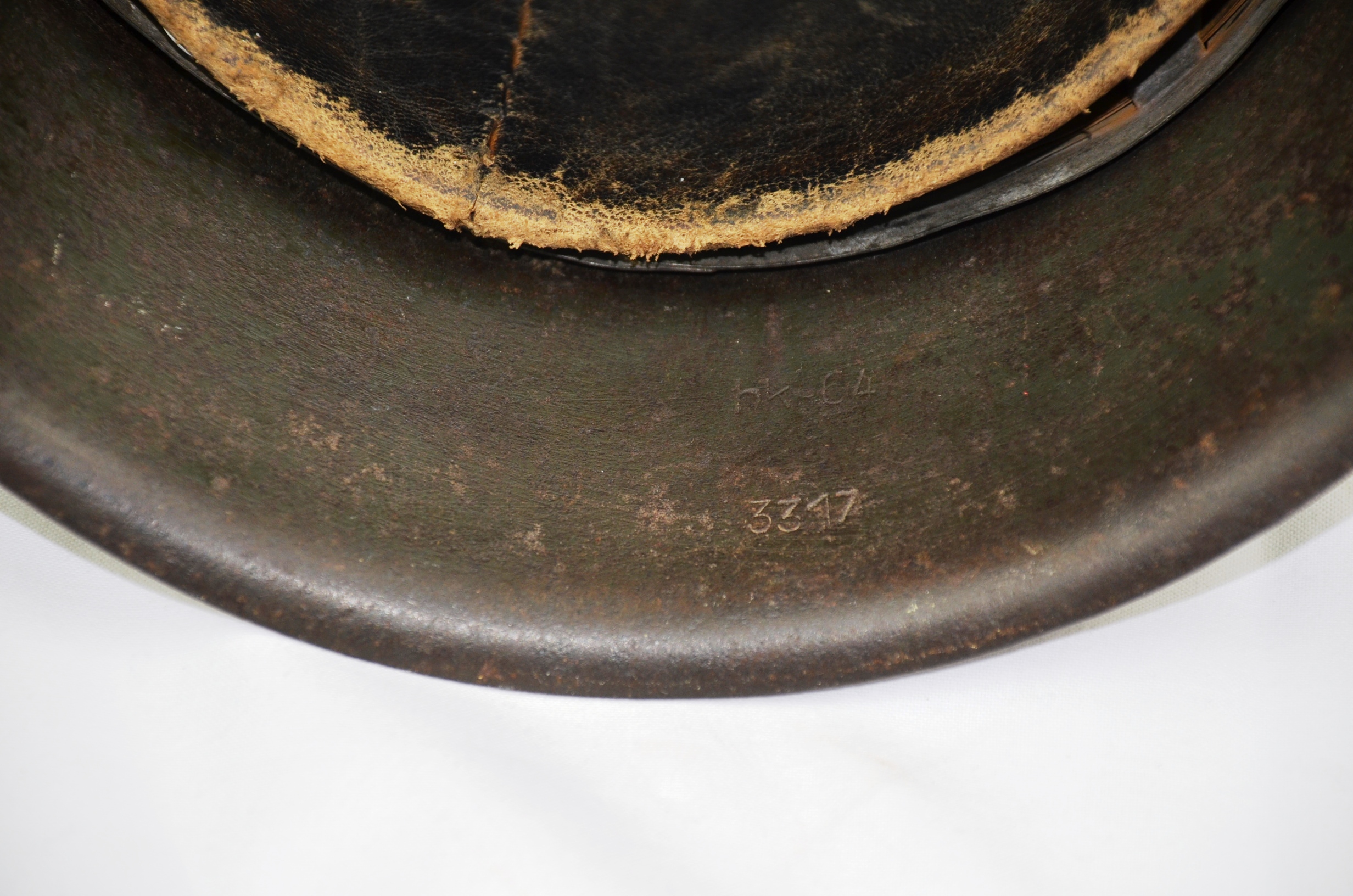 Nazi M42 SS Parade Helmet In Black Gloss - Image 10