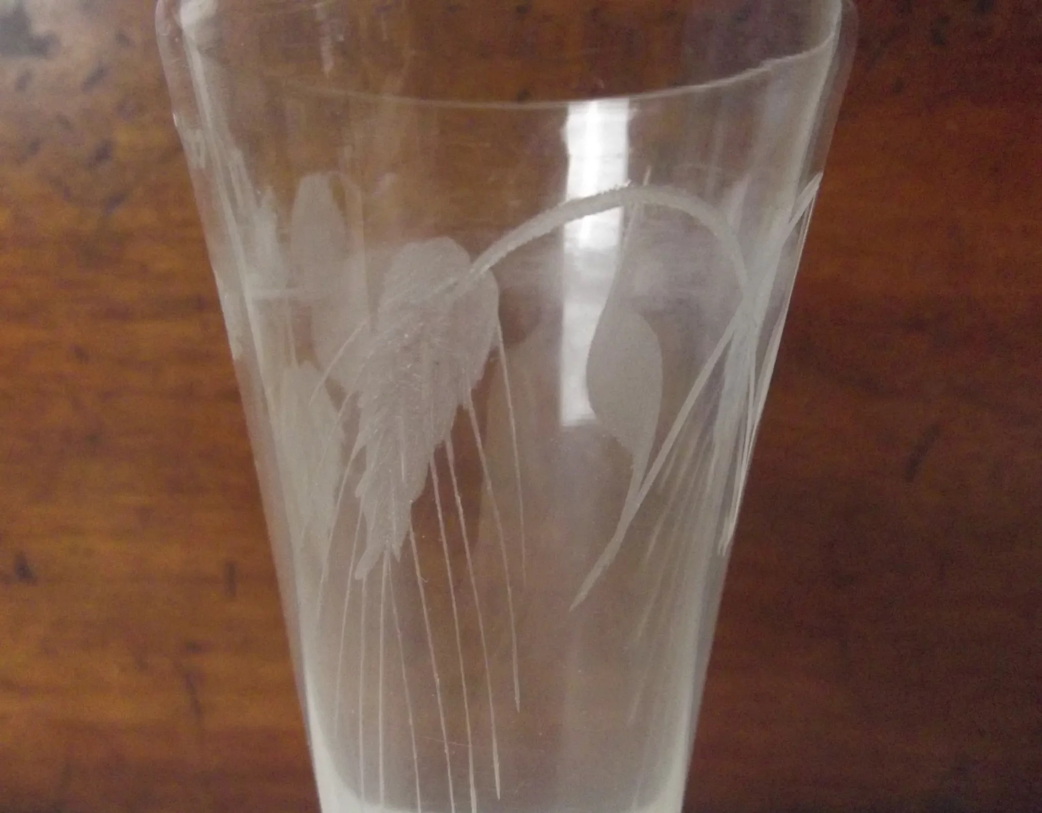 Georgian Rounded Knop Etched Dwarf Ale Glass - Image 10