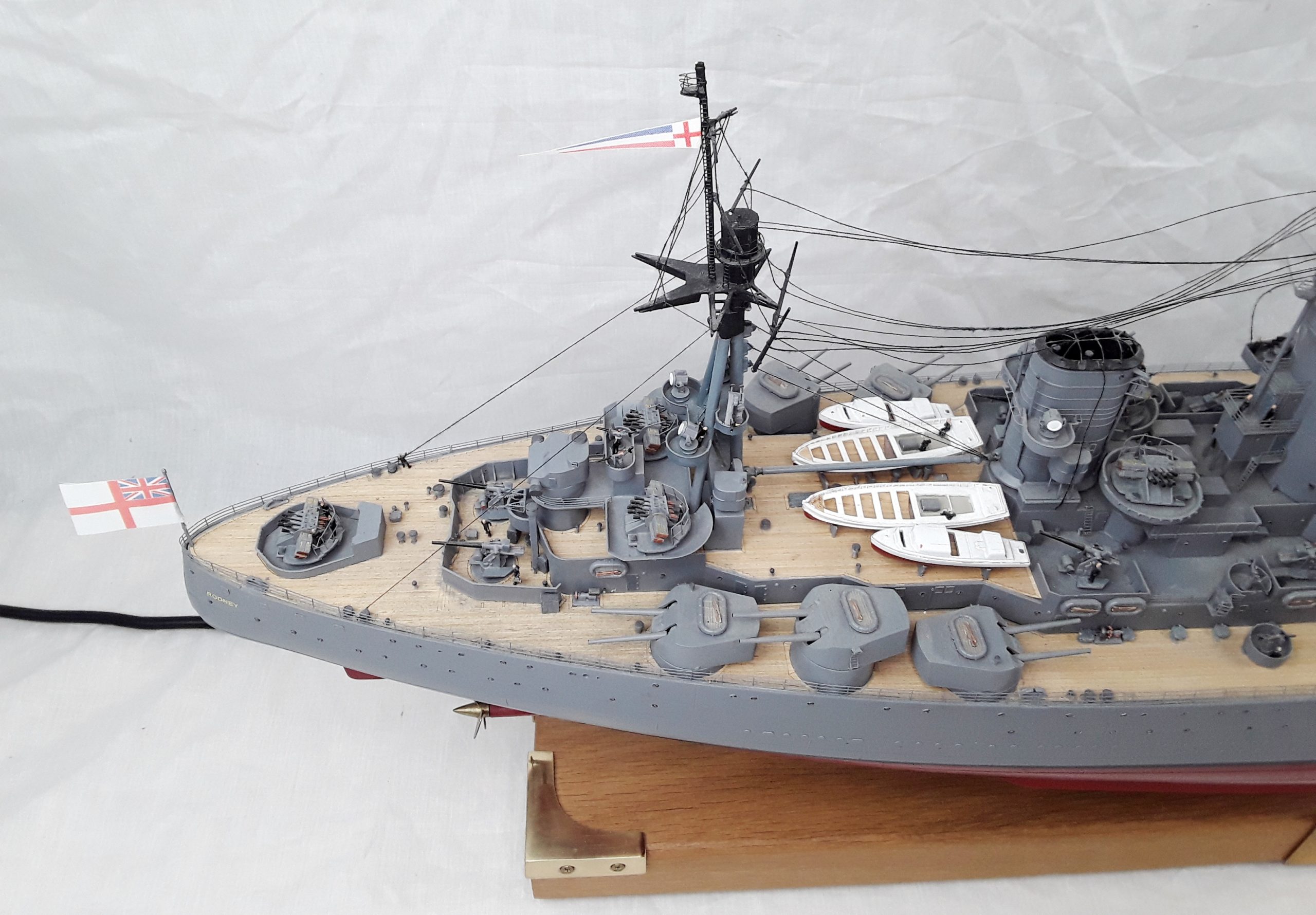 Large Finely Built And Illuminated Model Of The Battleship HMS Rodney - Image 14