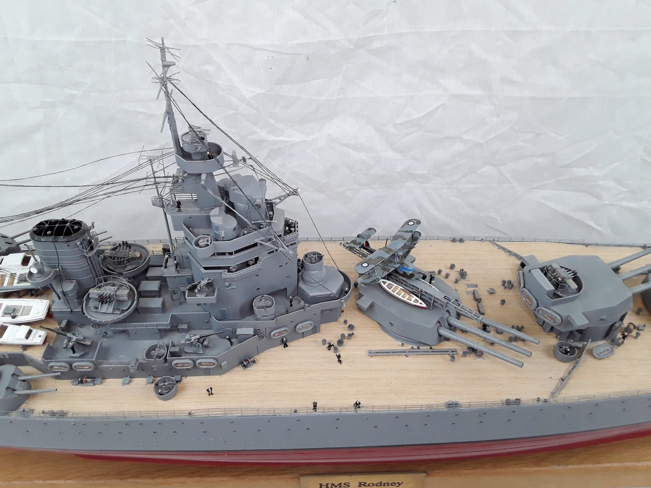 Large Finely Built And Illuminated Model Of The Battleship HMS Rodney - Image 13