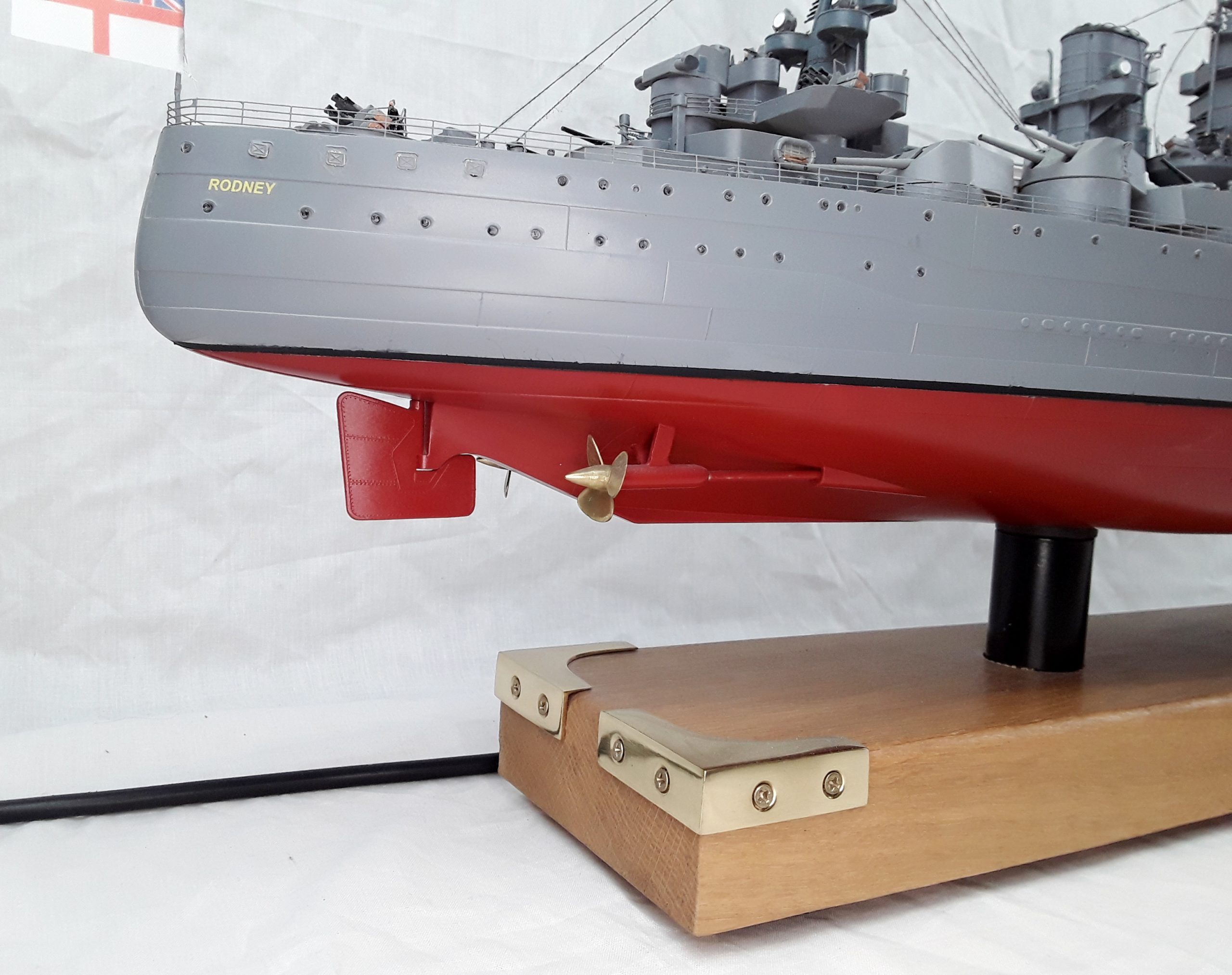 Large Finely Built And Illuminated Model Of The Battleship HMS Rodney - Image 11