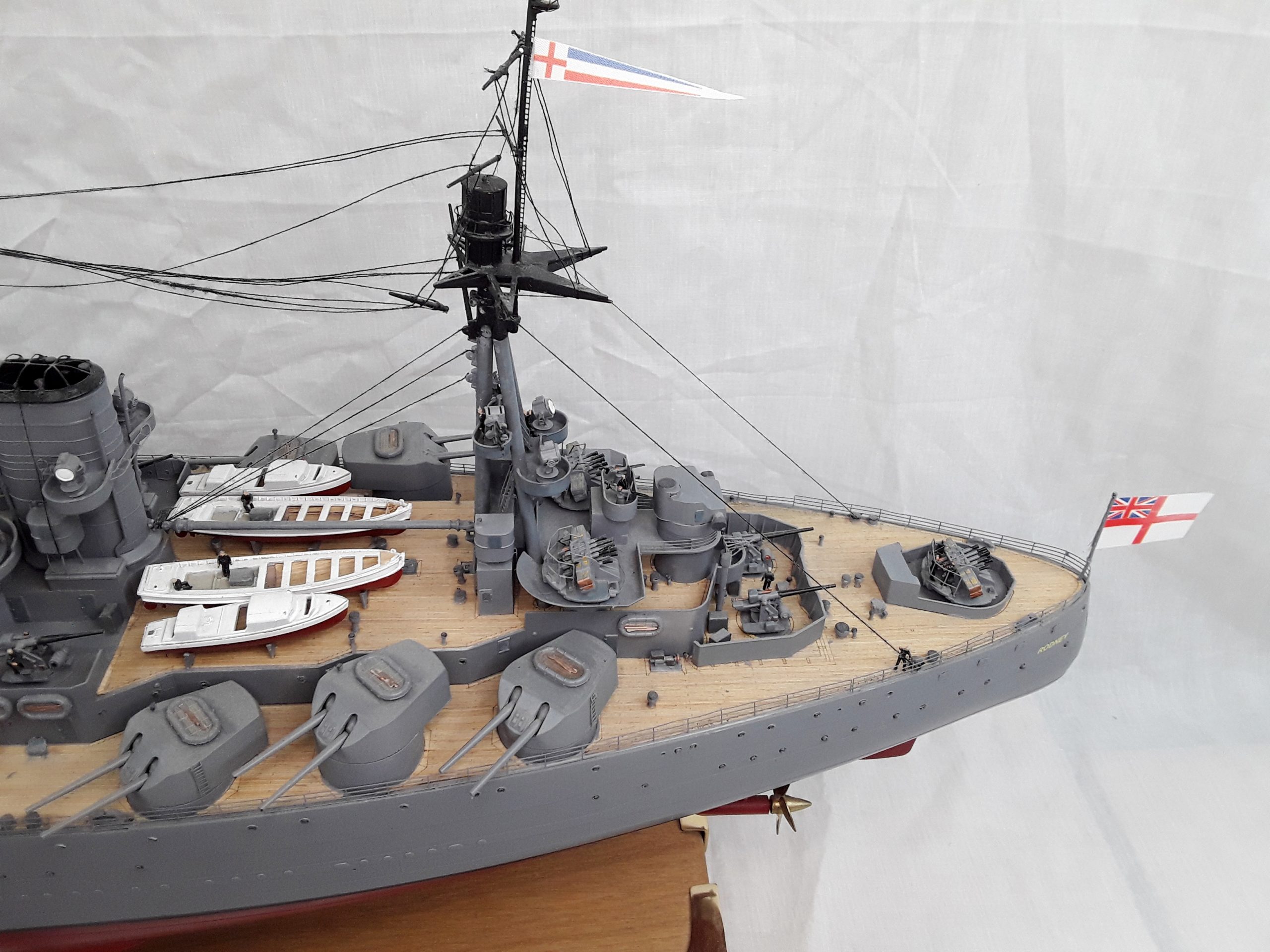 Large Finely Built And Illuminated Model Of The Battleship HMS Rodney - Image 20