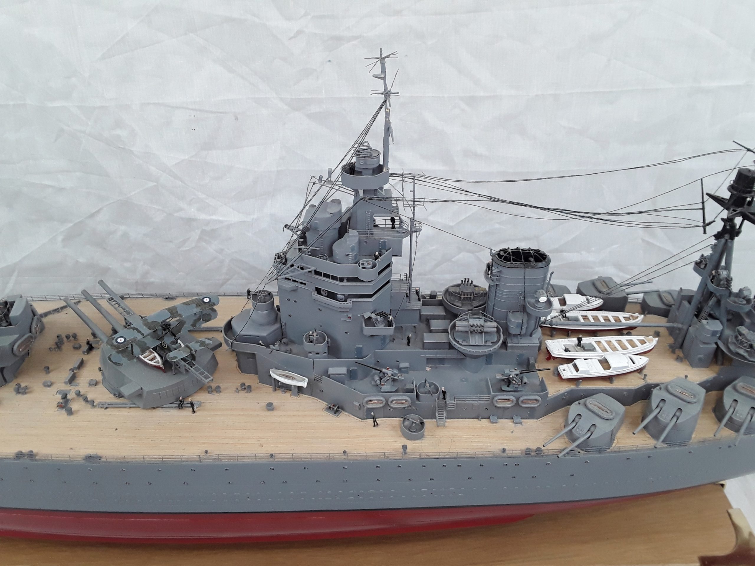 Large Finely Built And Illuminated Model Of The Battleship HMS Rodney - Image 19