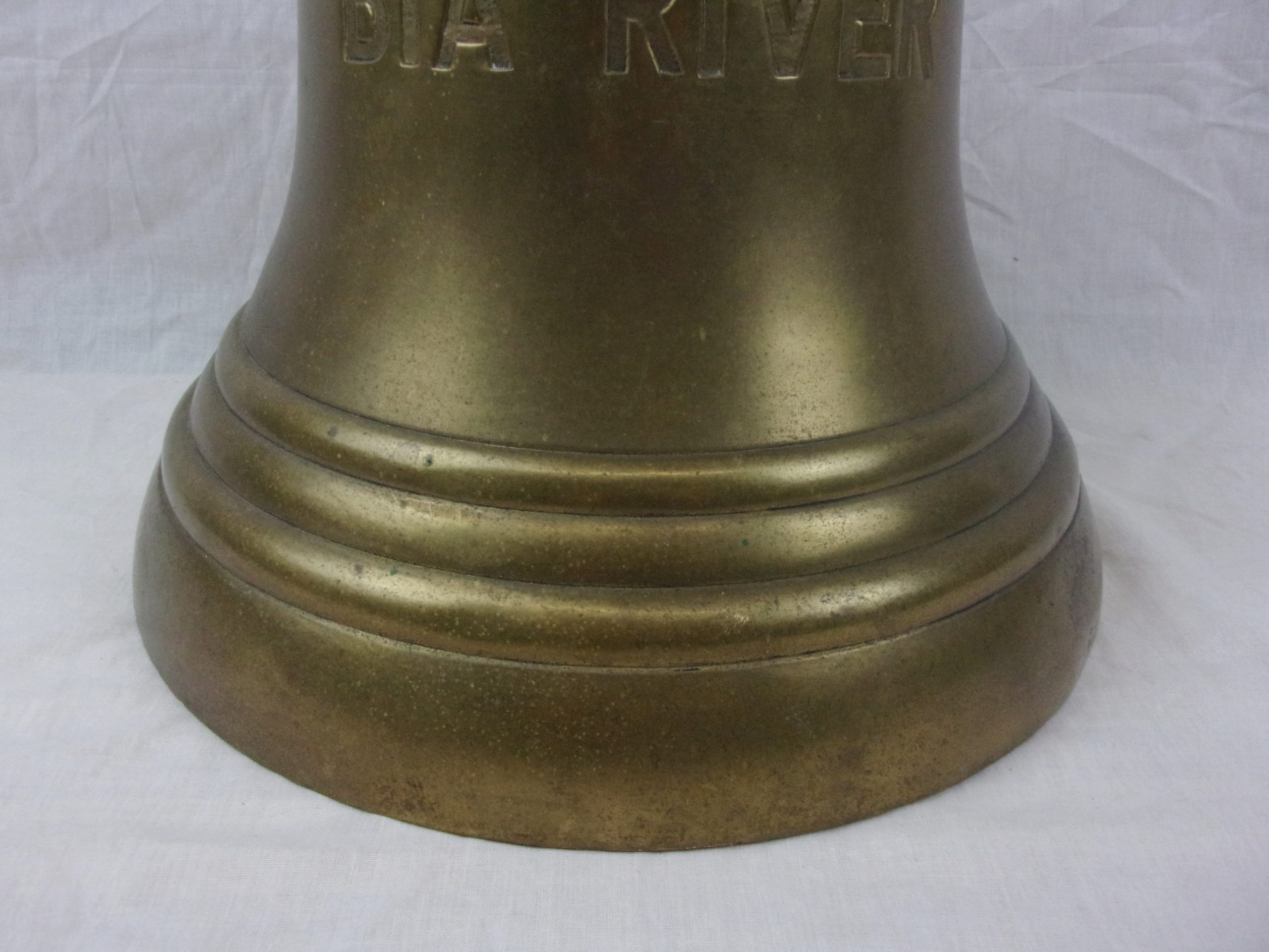 Original Large Bronze Bell From The Black Star Line Cargo Ship Bia River c1965 - Image 4