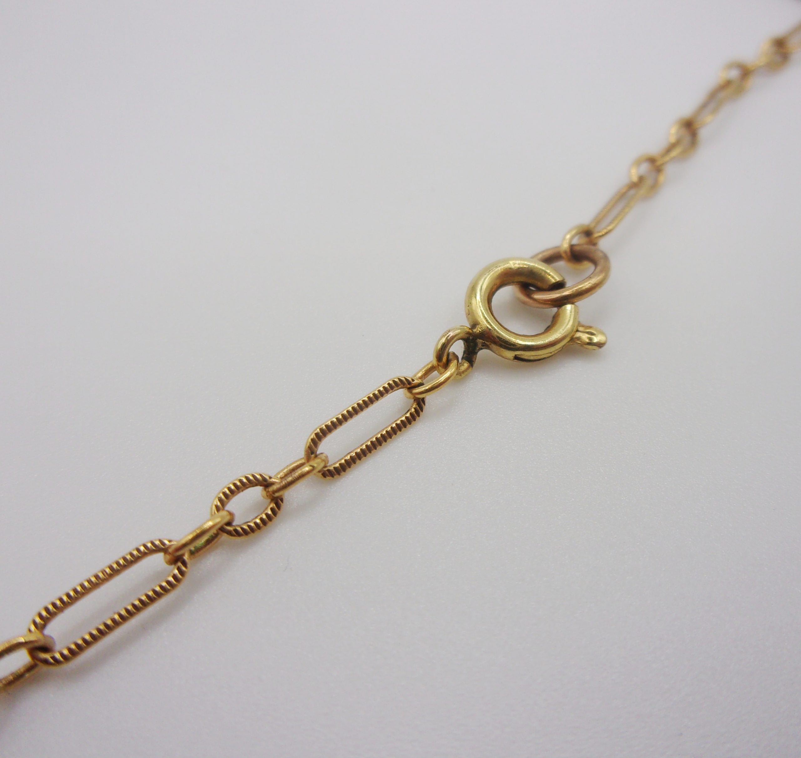 Natural Green Moss Agate Gold Plate Necklace - 18 ½ inches - Image 3