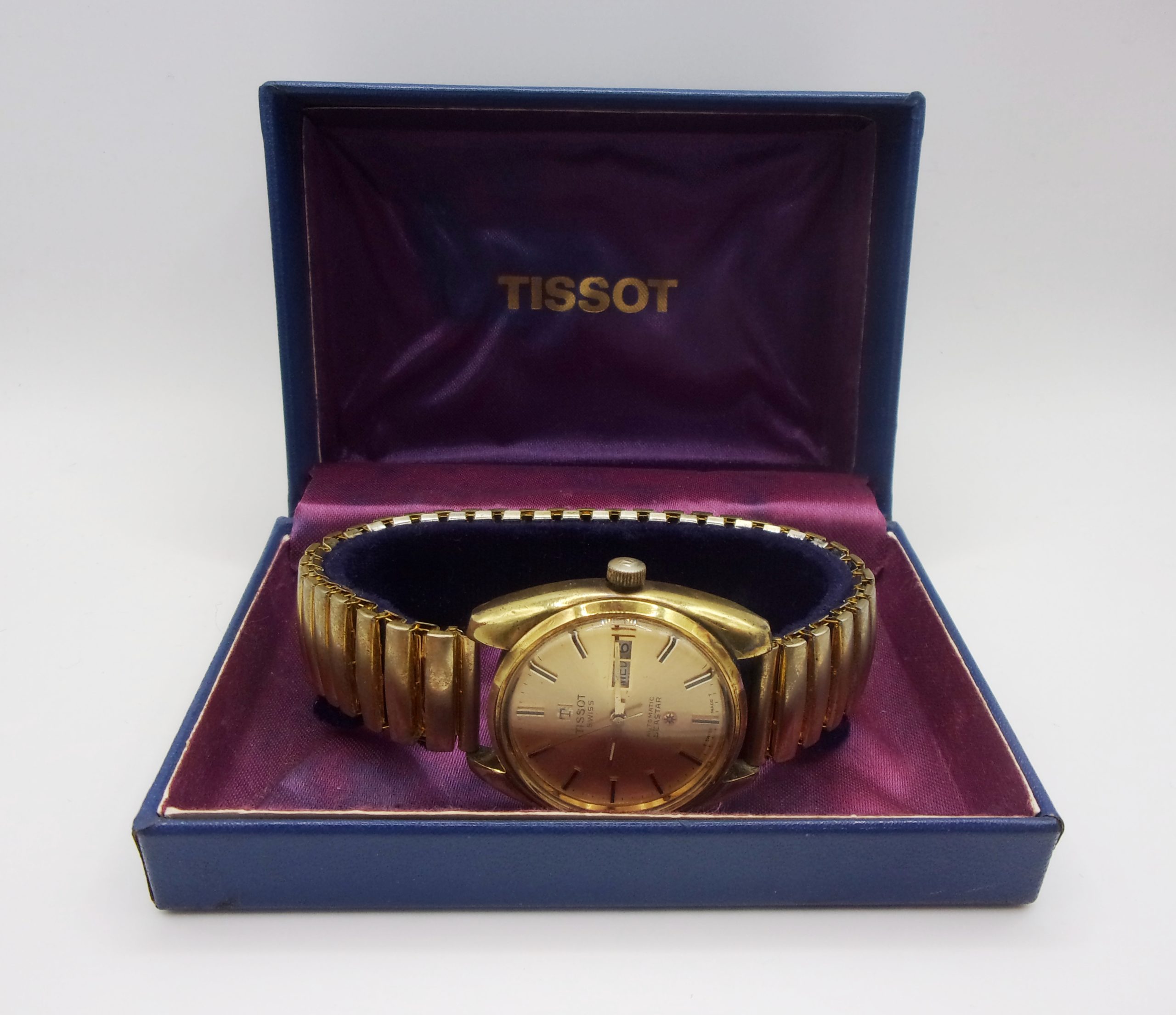 c1971 Tissot Seastar Automatic Gold Plated Wristwatch Engraved Commonwealth Games 1974