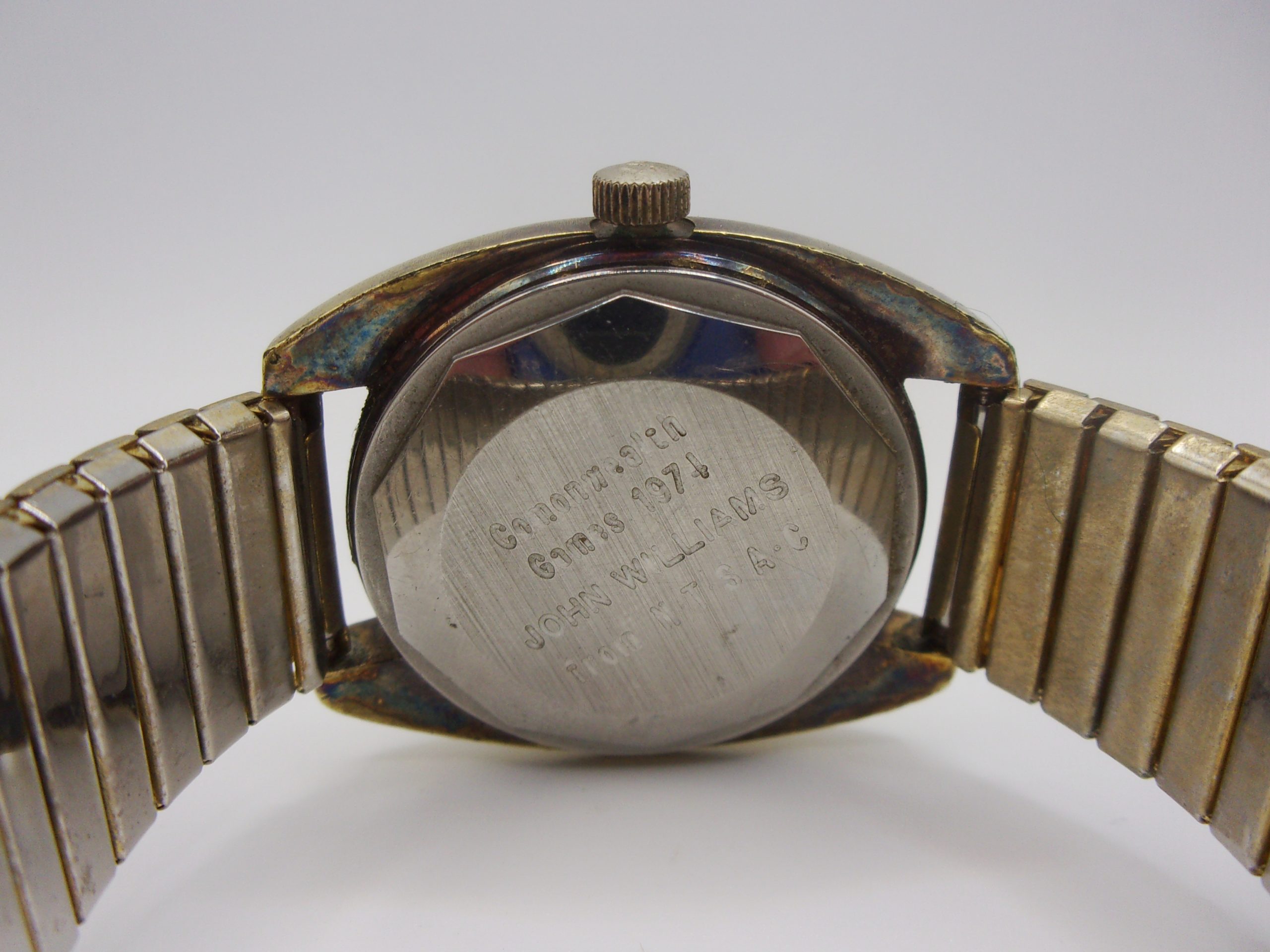c1971 Tissot Seastar Automatic Gold Plated Wristwatch Engraved Commonwealth Games 1974 - Image 6