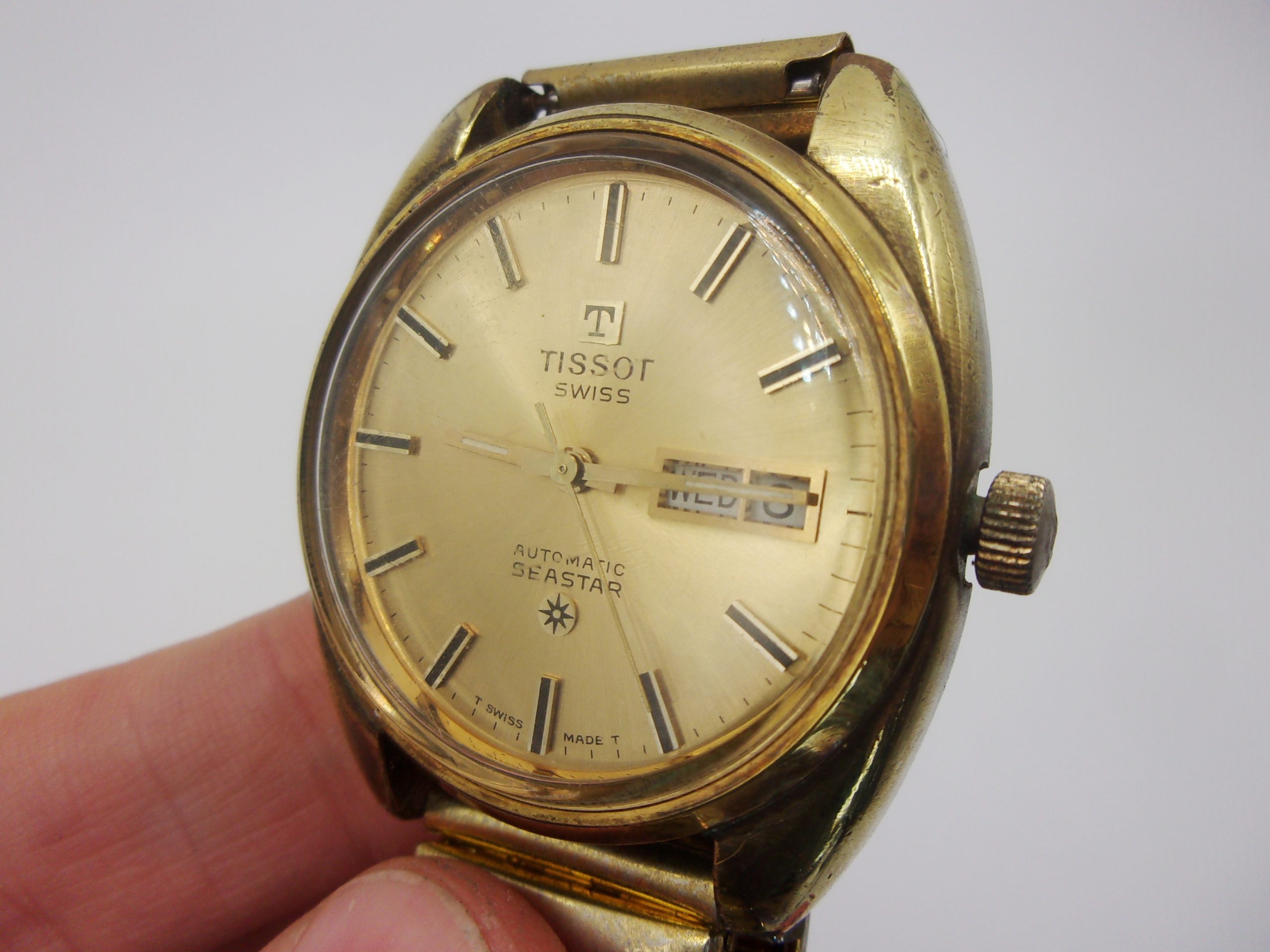 c1971 Tissot Seastar Automatic Gold Plated Wristwatch Engraved Commonwealth Games 1974 - Image 4