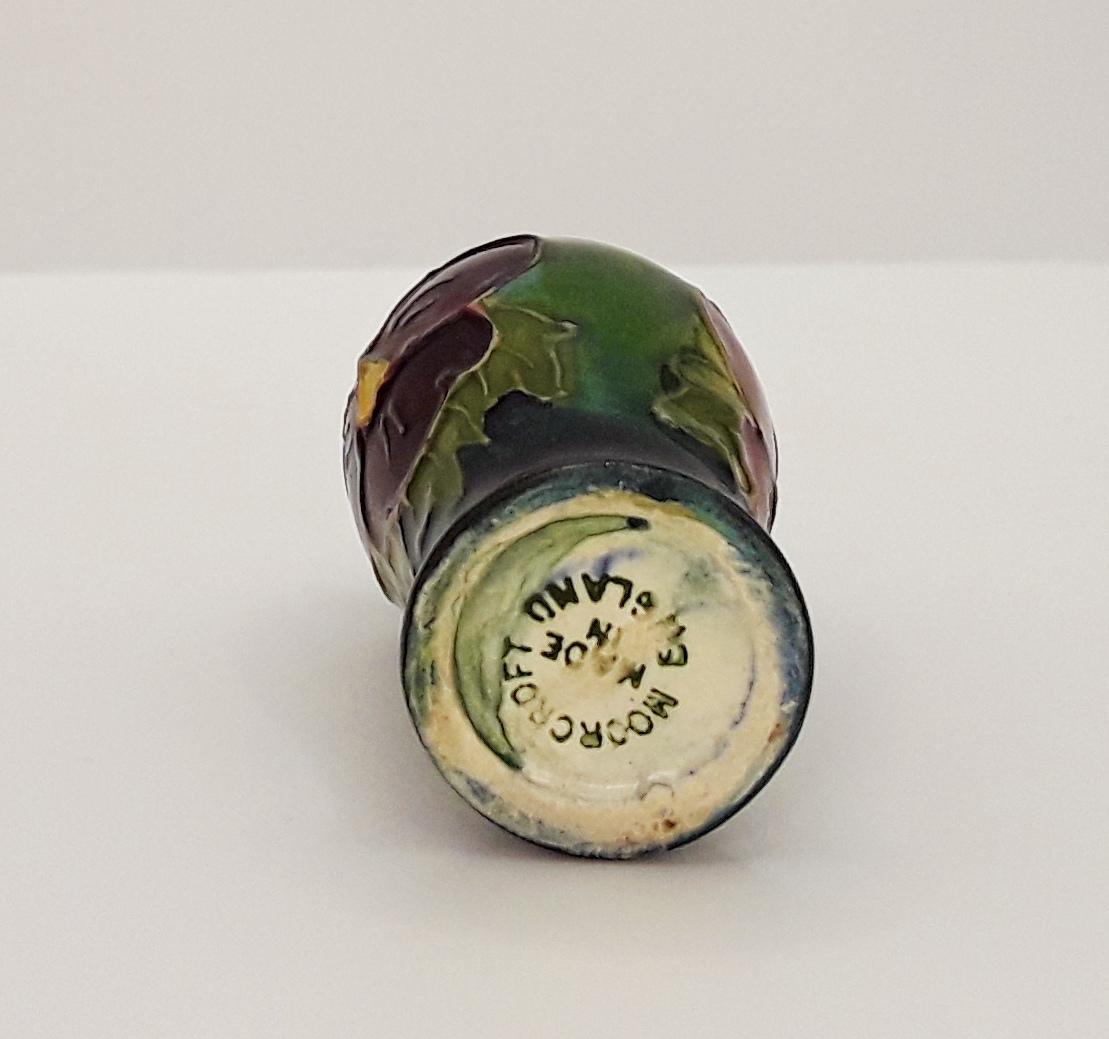 Moorcroft Miniature Pansy Pattern Vase - Image 3