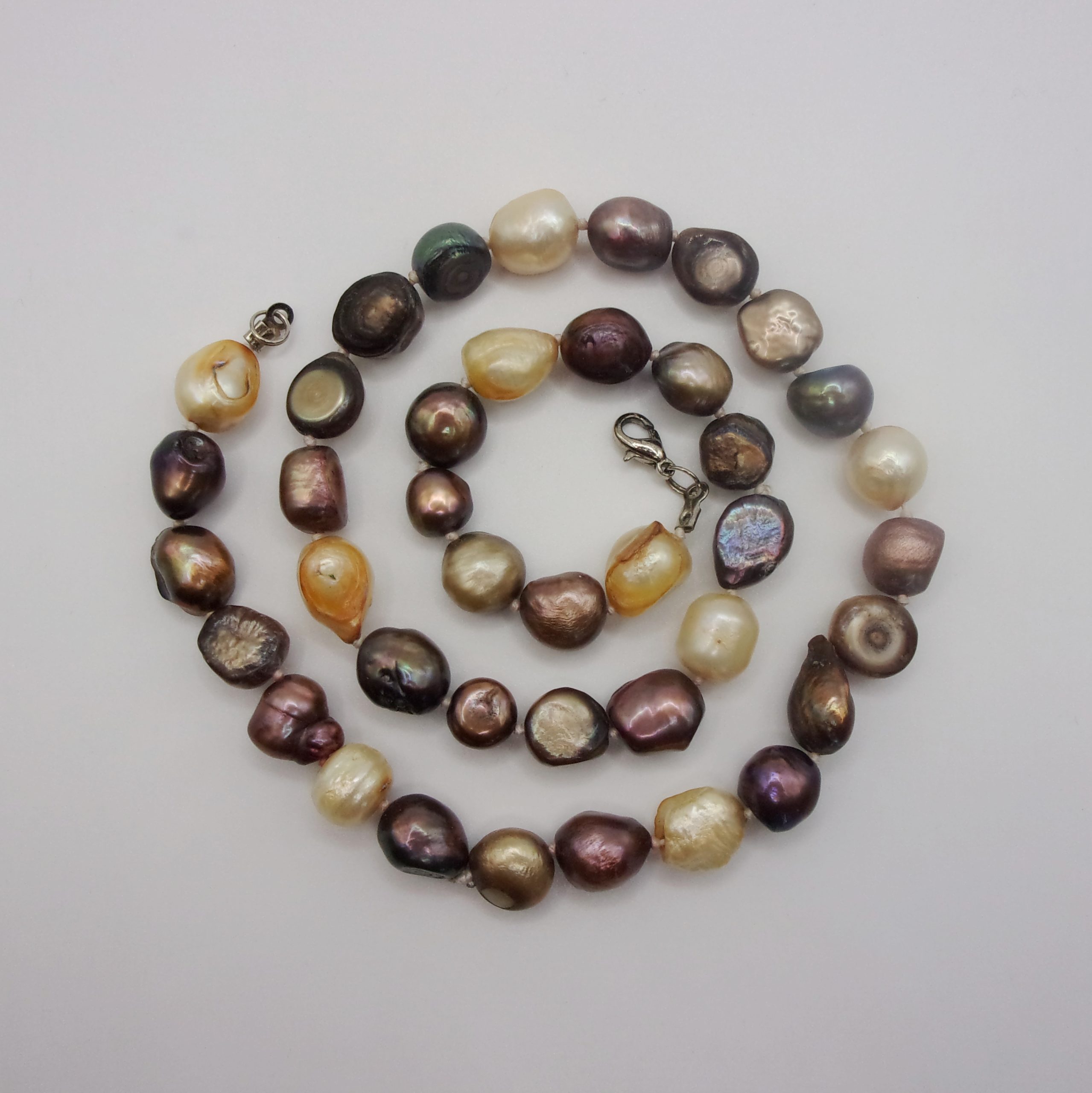 Vintage Coffee Multicolour Pearl Necklace - 19 inches