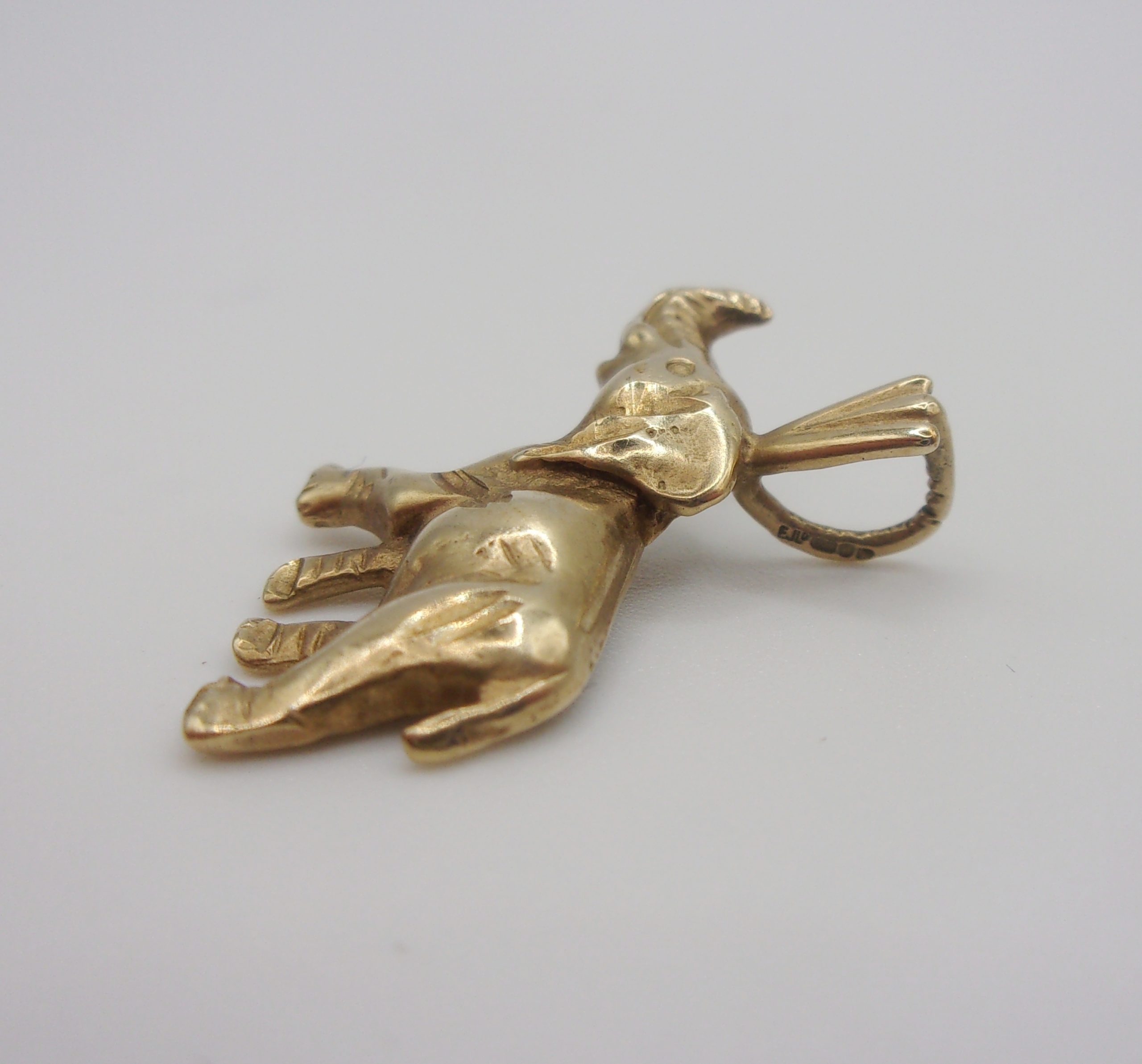 9ct Yellow Gold Elephant Pendant - Image 3