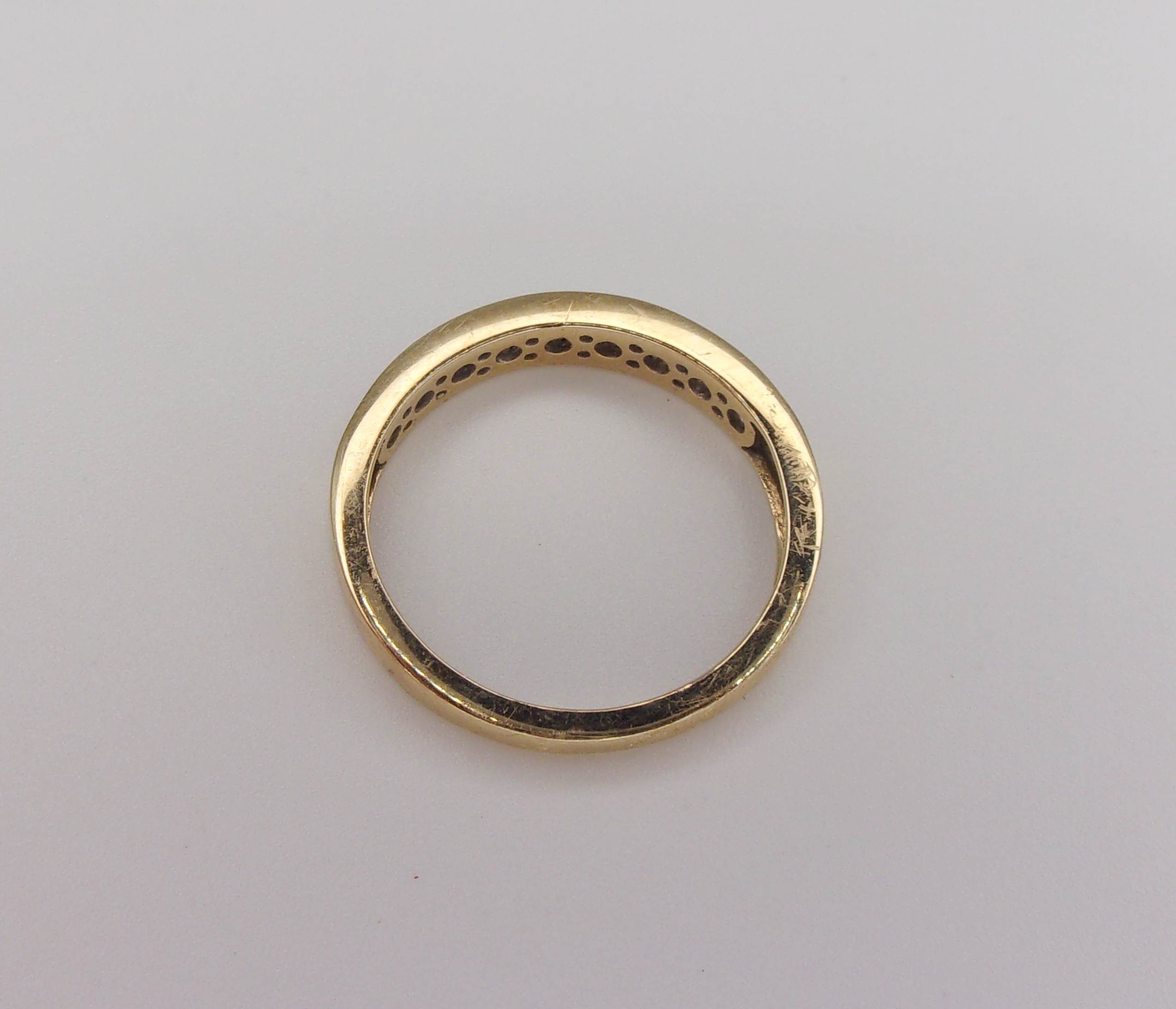 9ct Yellow Gold Diamond Ring UK Size M+ US 6 ¼ - Image 5