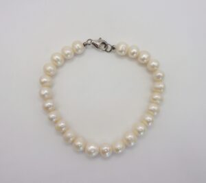 Natural Pearl Bracelet With Sterling Silver Clasp