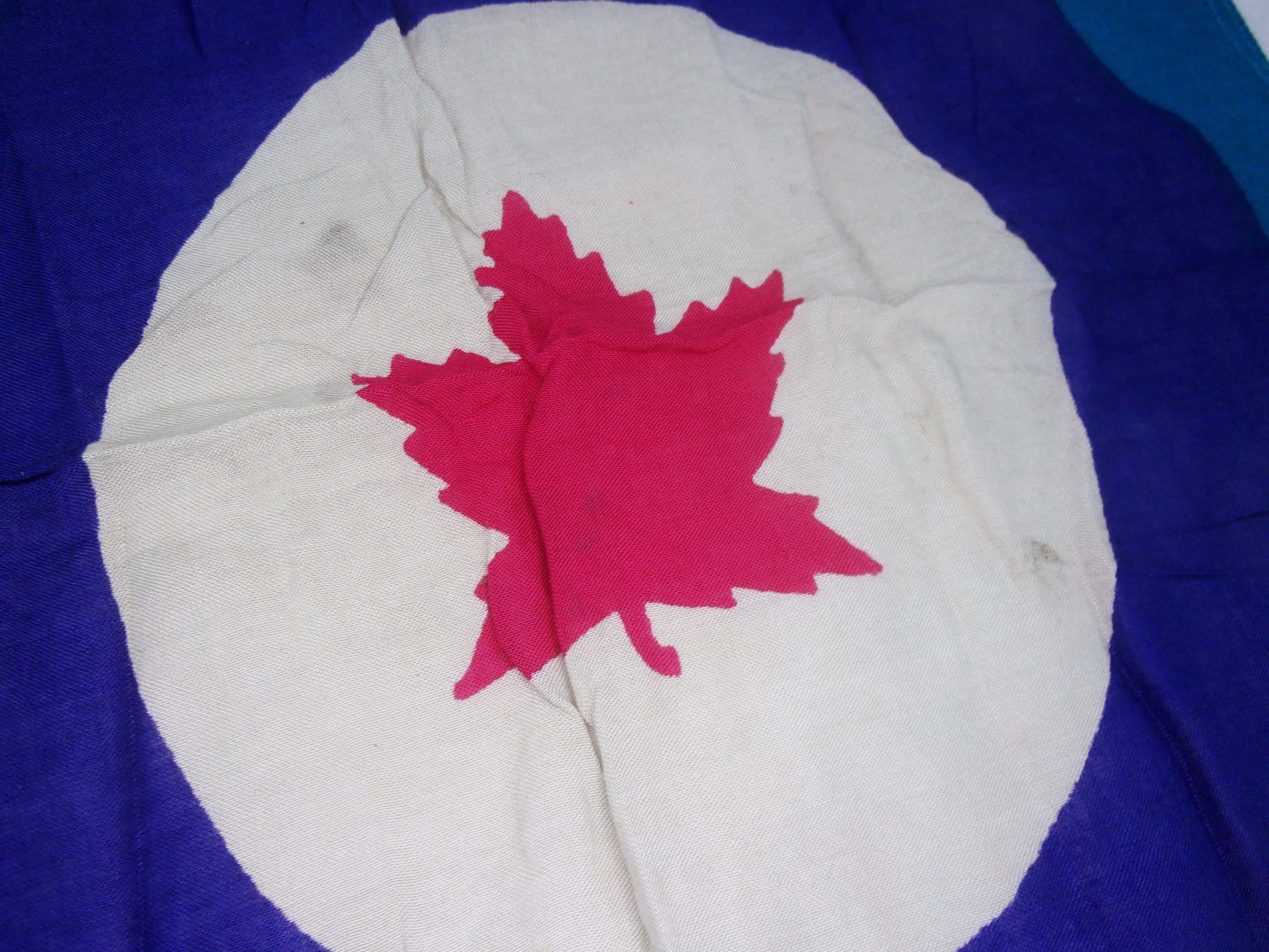 WW2 Royal Canadian Air Force Base Flag Dated 1945 - Image 9