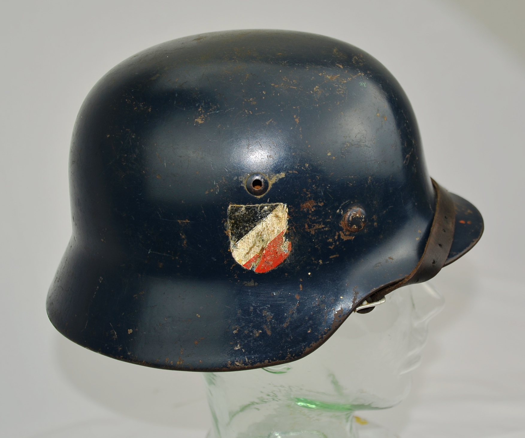 Original WW2 Double Decal German M35 Helmet